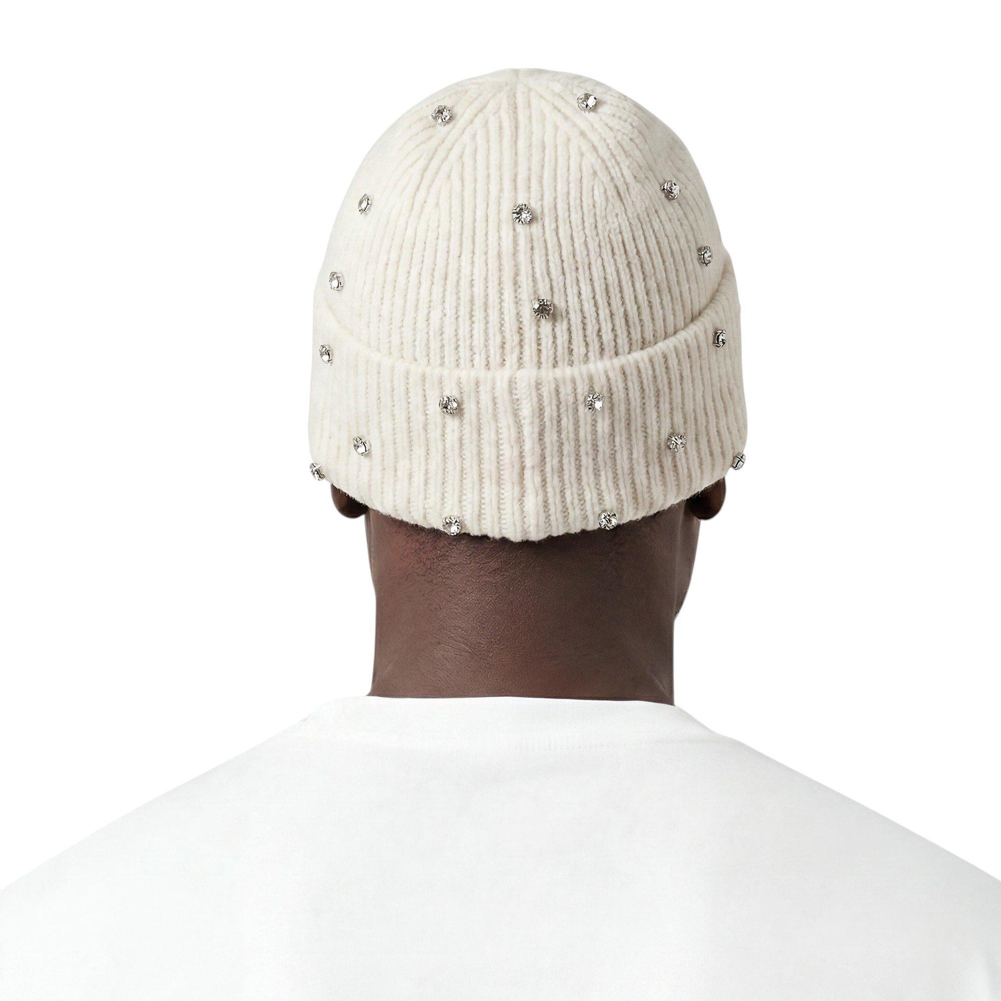 L/AB c/o Off-White Off Metal Logo & Rhinestones Beanie - Beige - BEIGE