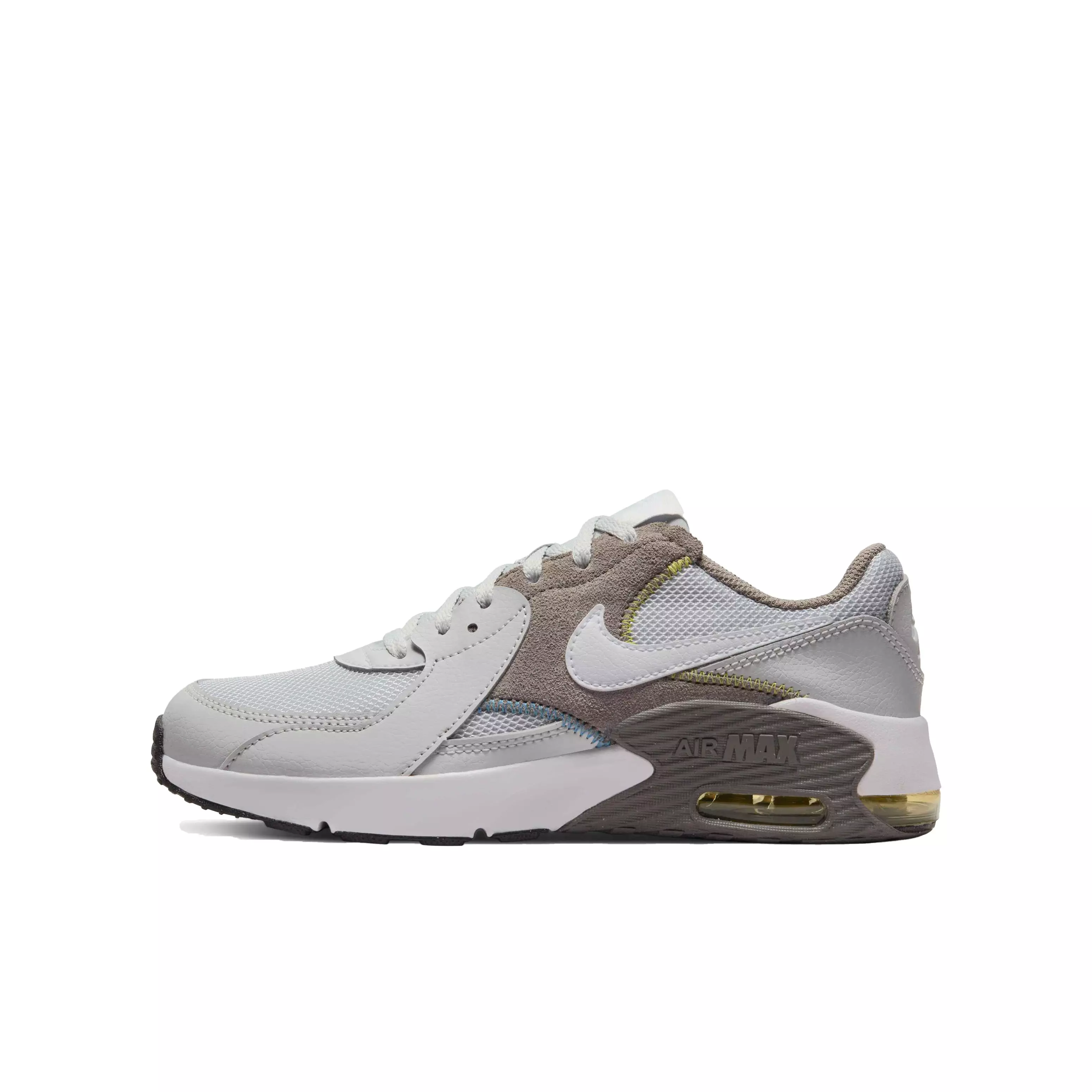 Nike Air Max Excee "Grey Fog/White/Flat Pewter/Atomic Green" Grade School Girls' Shoe - GREY