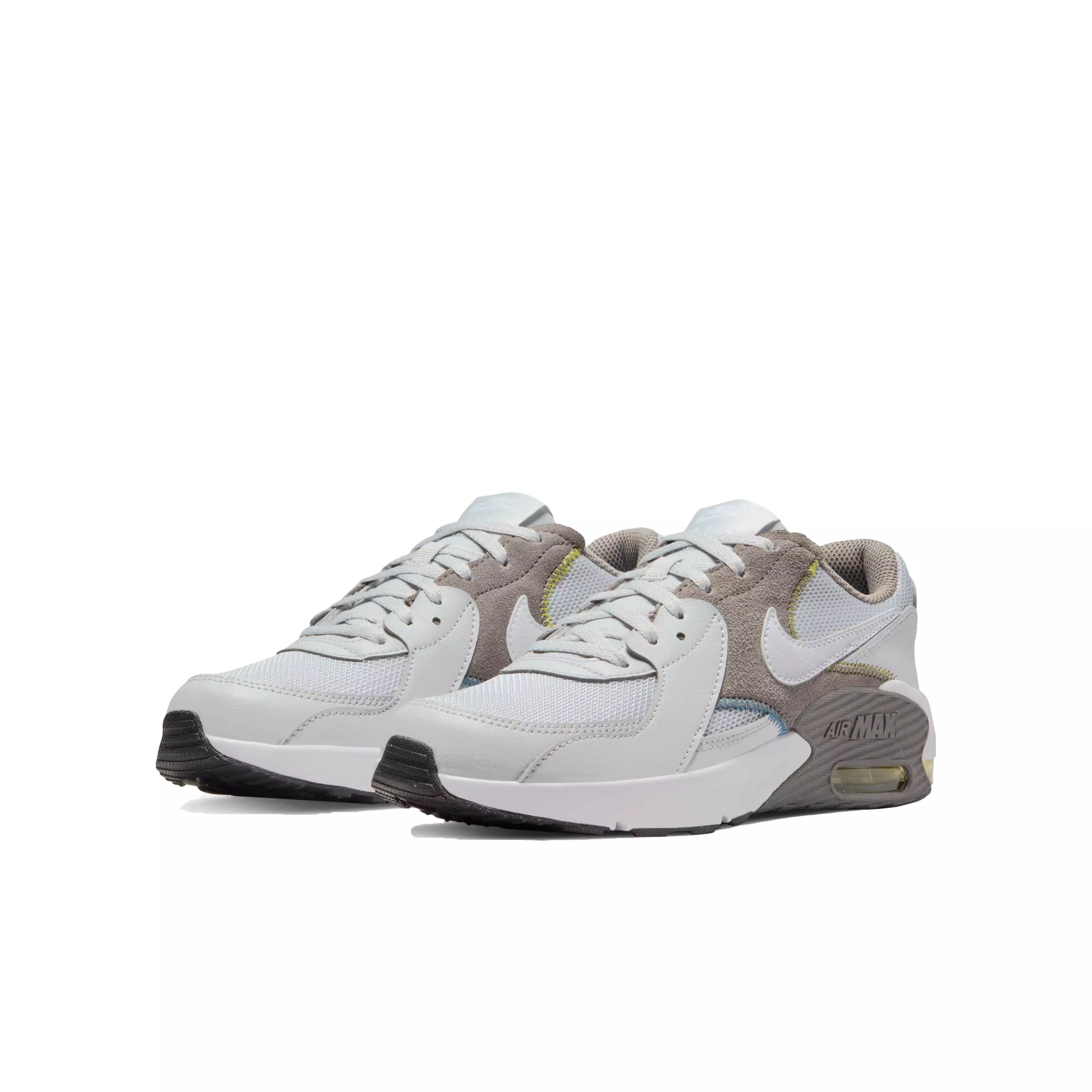 Nike Air Max Excee "Grey Fog/White/Flat Pewter/Atomic Green" Grade School Girls' Shoe - GREY