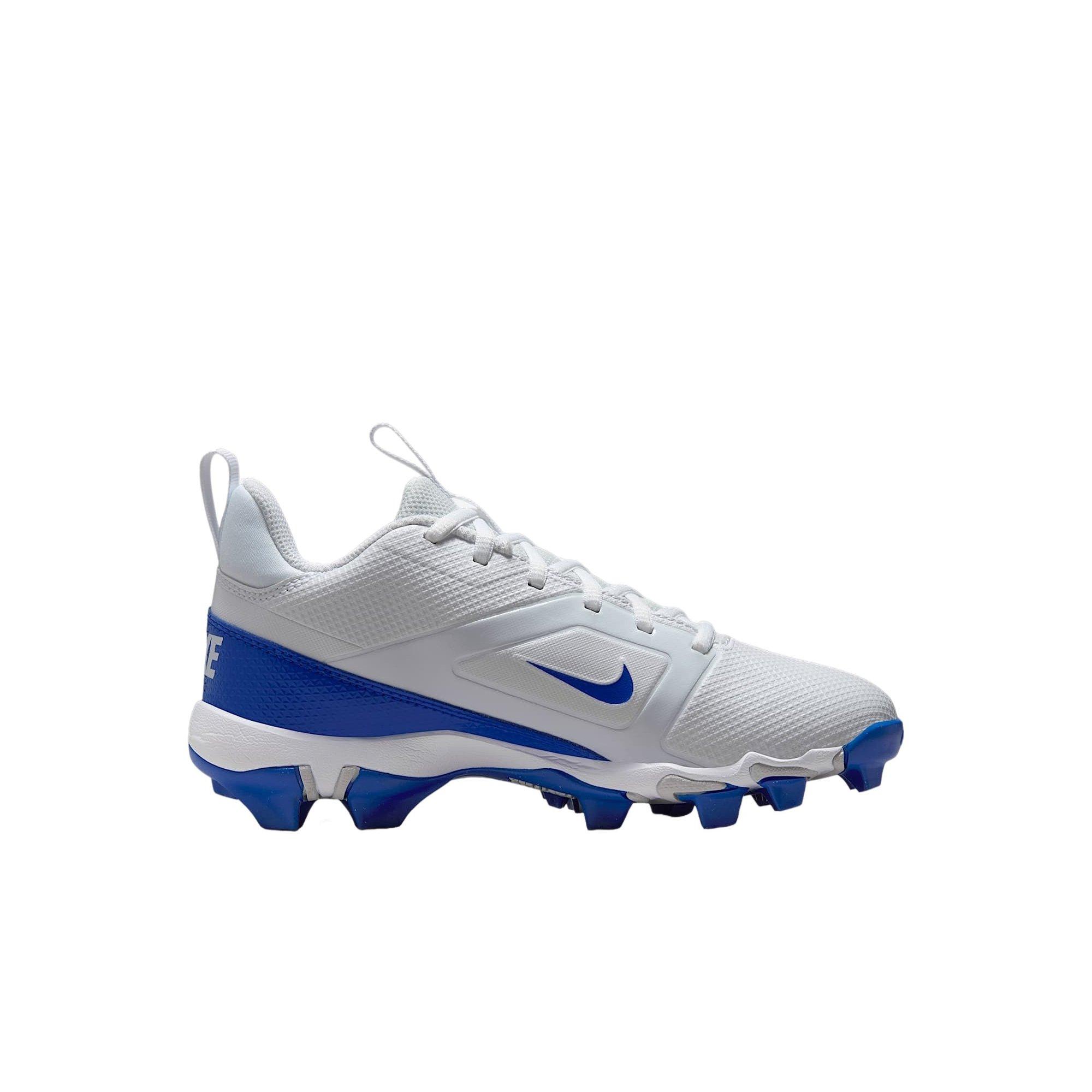 Alpha Menace 4 Shark White Preschool Football Cleat | Hibbett