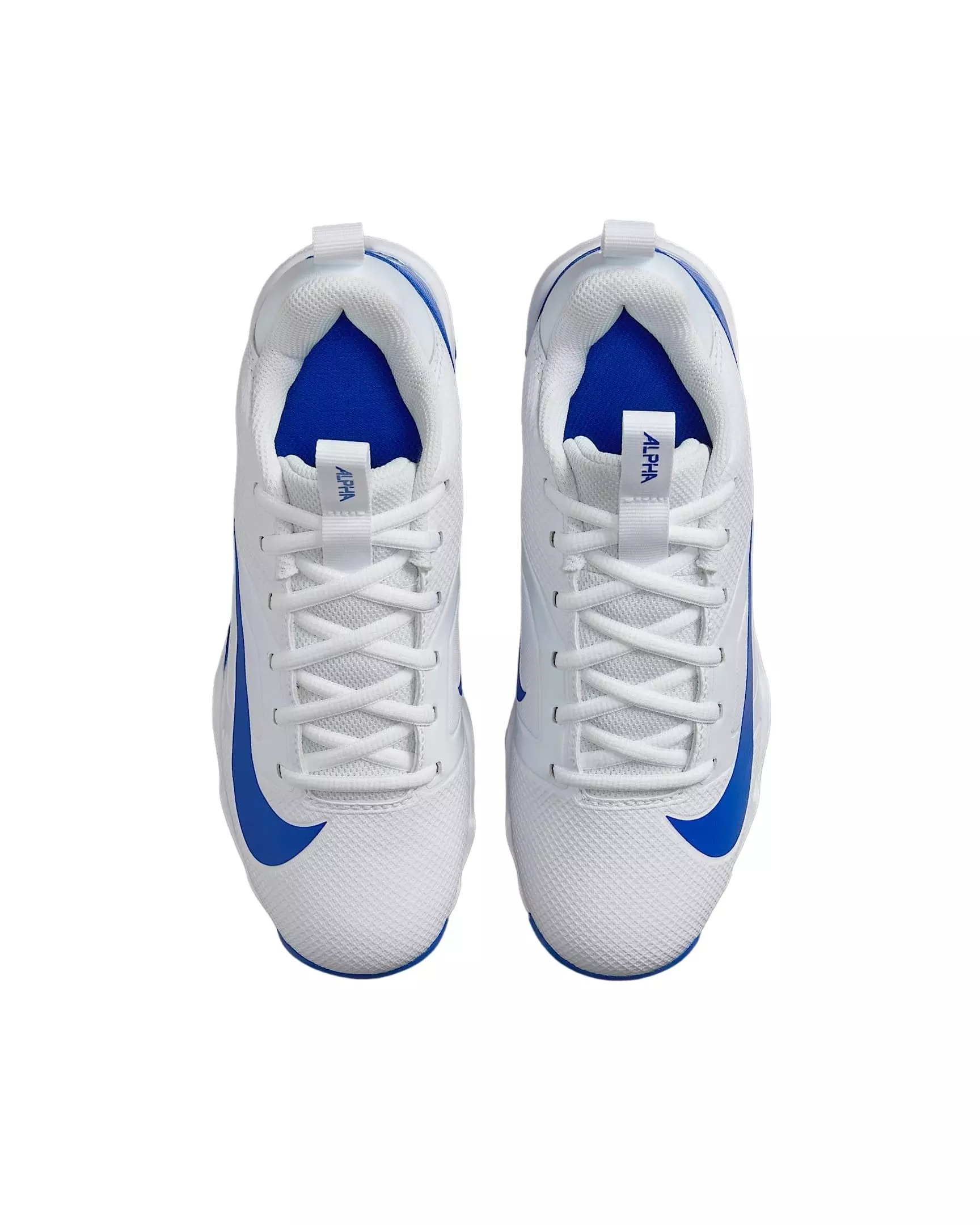 Nike Alpha Menace 4 Shark "White/Hyper Royal/Photon Dust" Preschool Boys' Football Cleat - WHITE/ROYAL/DUST/ROYAL
