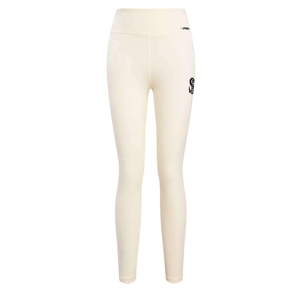 Pro Standard Women's MLB Chicago White Sox Retro Classic Jersey Leggings - Eggshell - EGGSHELL