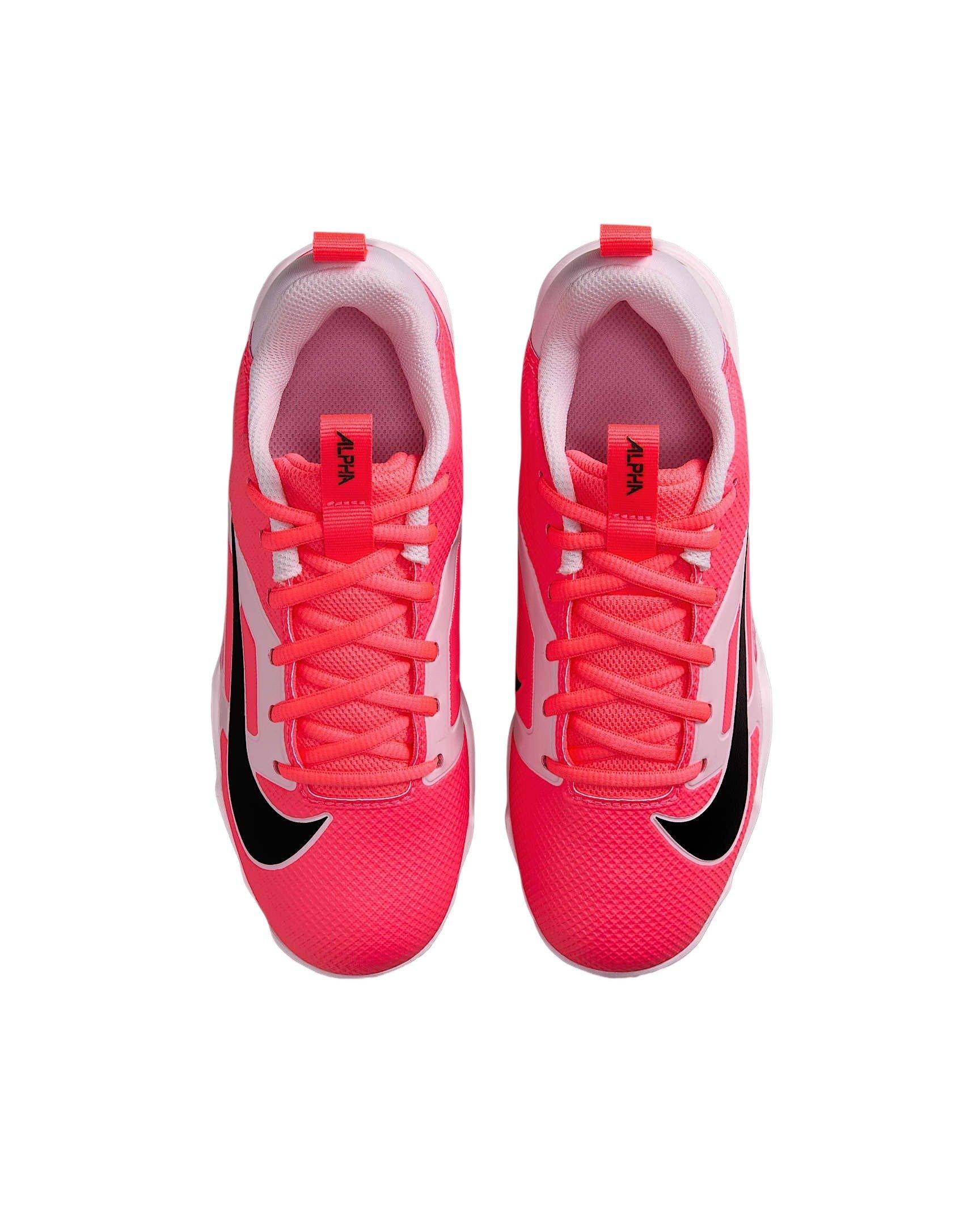 Nike Alpha Menace 4 Shark Preschool Boys' "Racer Pink/Pink Foam/Dark Smoke Grey" Football Cleat