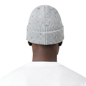 L/AB c/o Off-White Off Metal Logo & Rhinestones Beanie - Grey - GREY