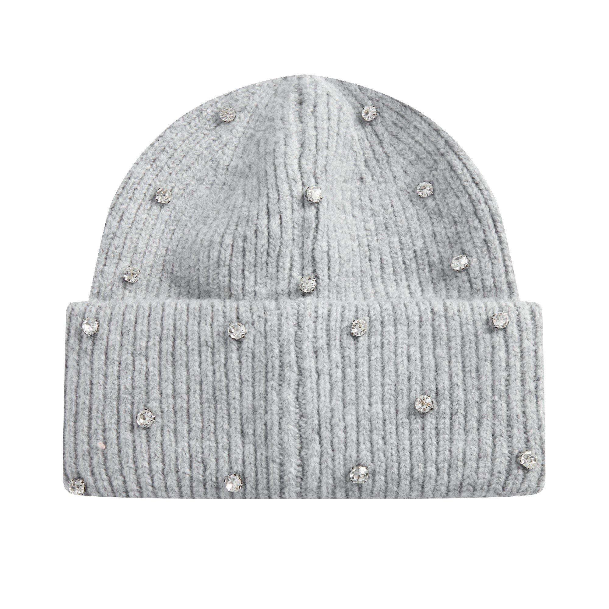 L/AB c/o Off-White Off Metal Logo & Rhinestones Beanie - Grey - GREY