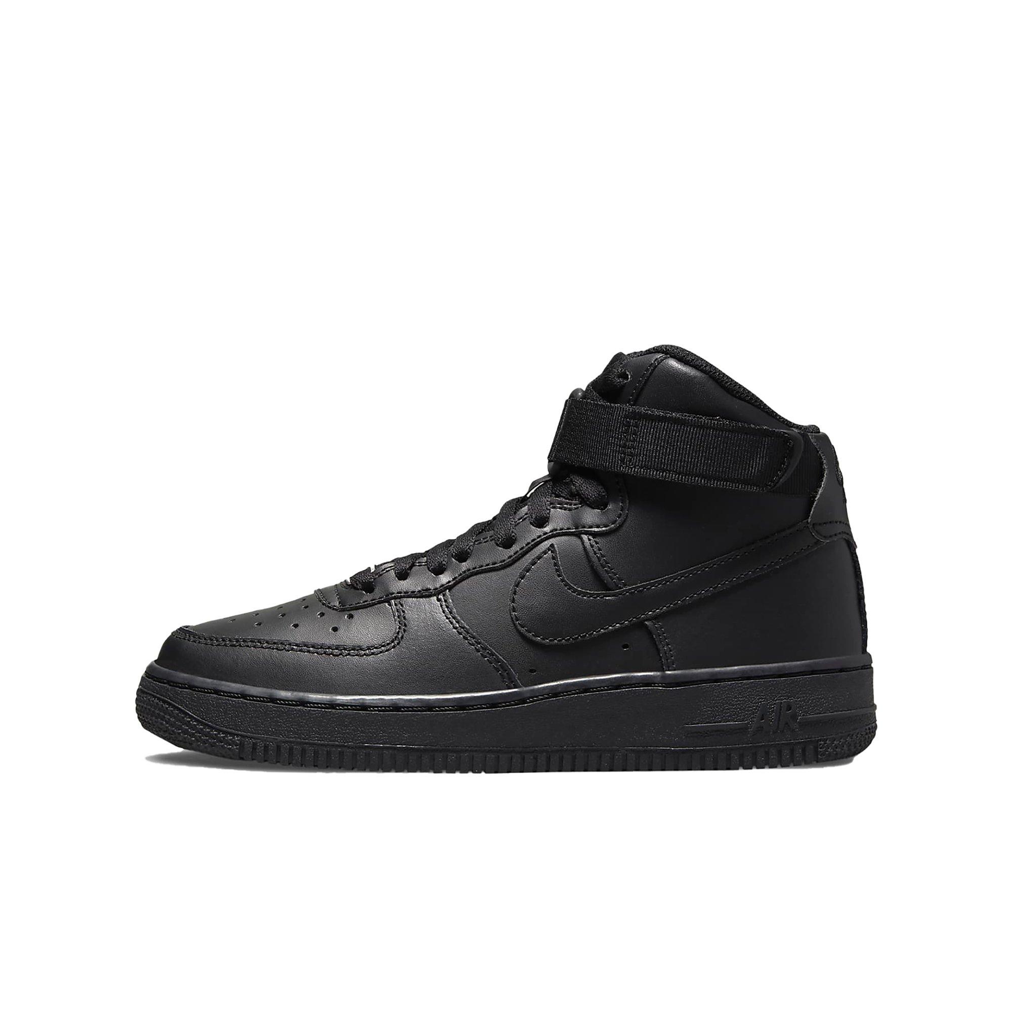 Nike Air Force 1 High LE "Black/Black" Grade School Kids' Shoe - BLACK Thumbnail View 2