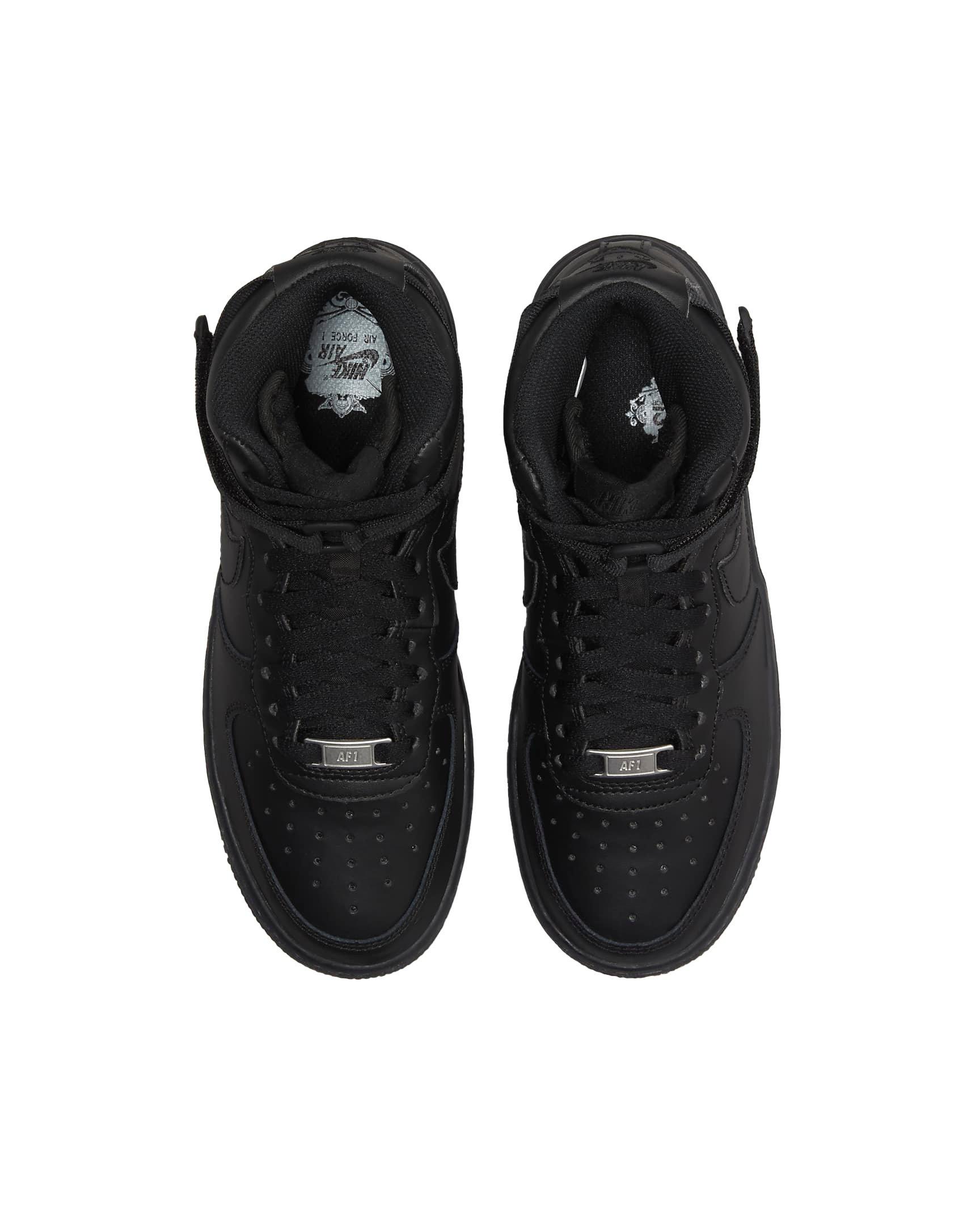 Nike Air Force 1 LE Black/Black Grade School Kids' Shoe - Hibbett