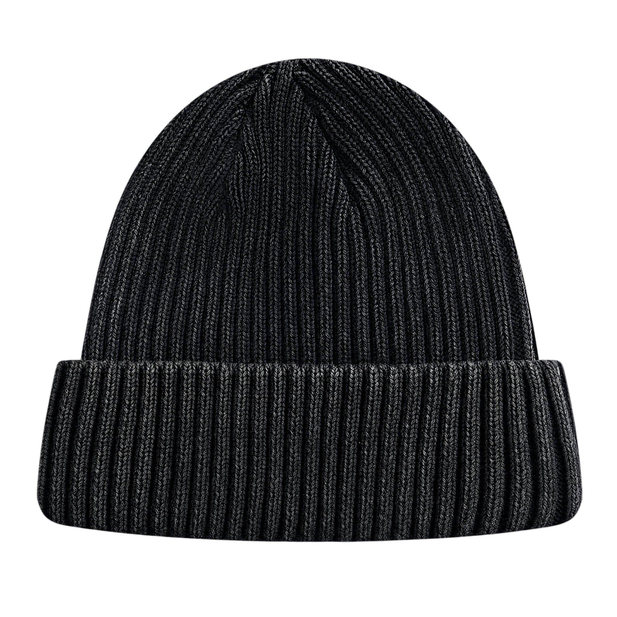 L/AB c/o Off-White Stacked Diagonal Woven Label Cuff Beanie - Black - BLACK
