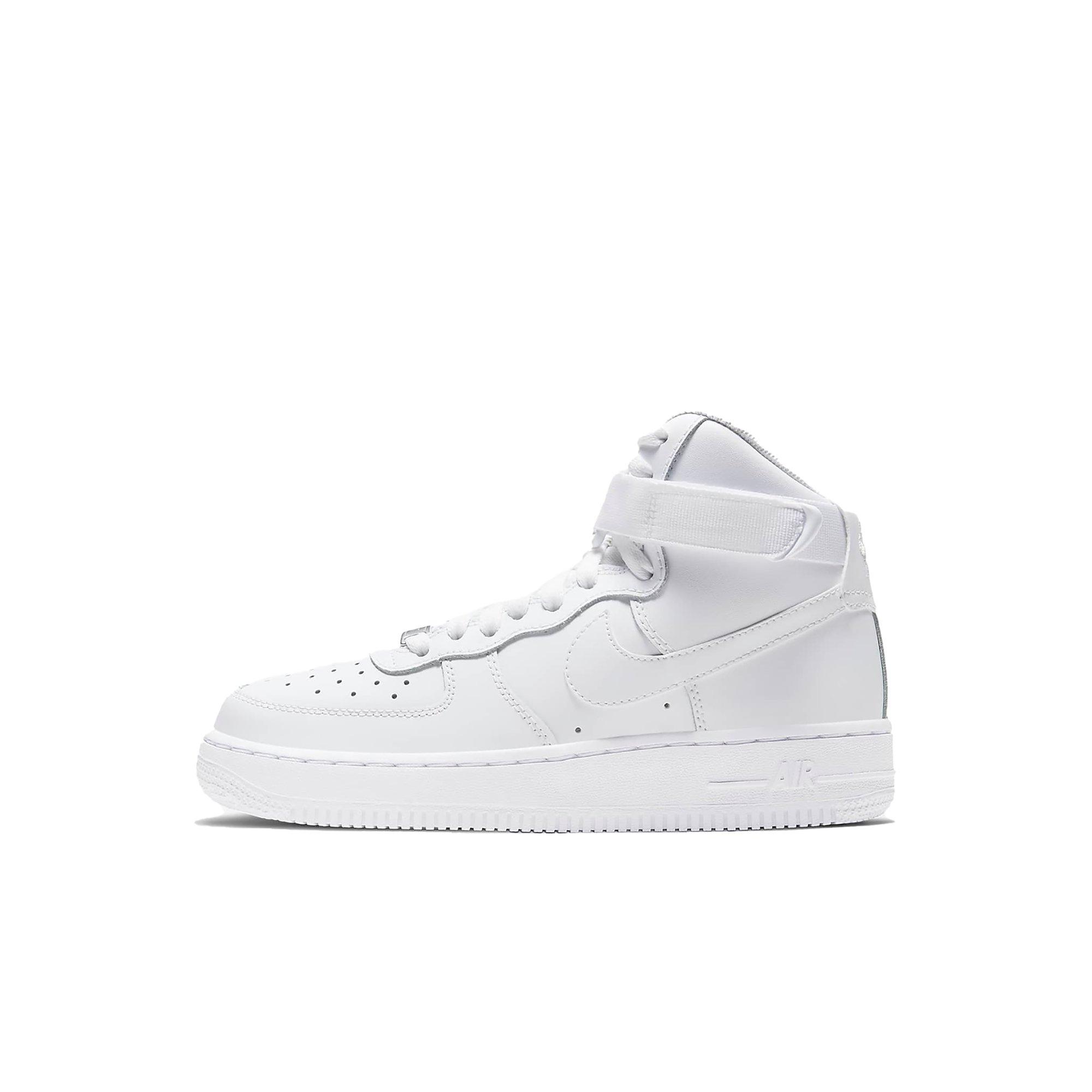 Nike Air Force 1 High LE "White/White" Grade School Kids' Shoe - WHITE Thumbnail View 2