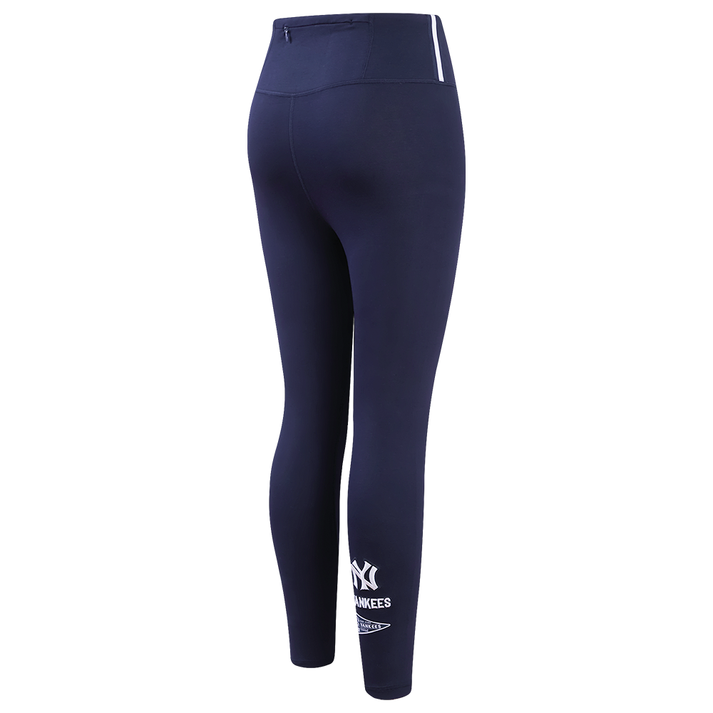 Pro Standard Women's MLB New York Yankees Retro Classic Jersey Leggings - Navy - NAVY Thumbnail View 4