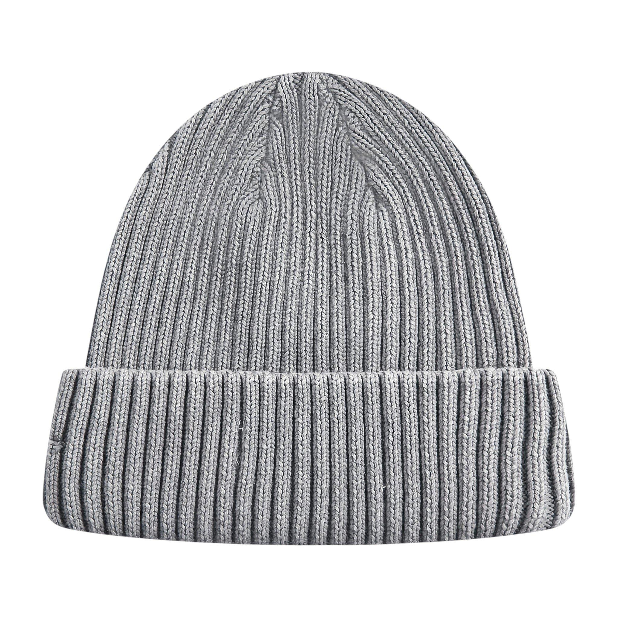 L/AB c/o Off-White Stacked Diagonal Woven Label Cuff Beanie - Grey - GREY