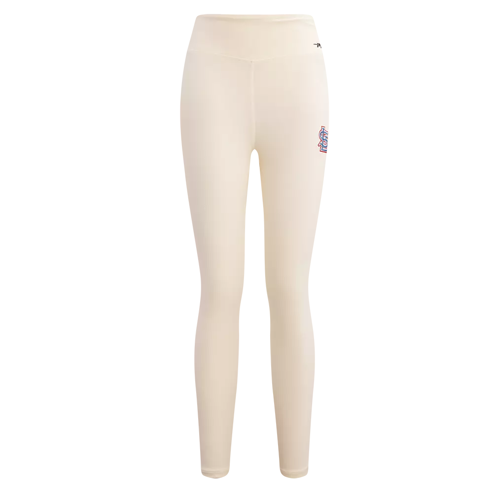 Pro Standard Women's MLB St. Louis Cardinals Retro Classic Jersey Leggings - Eggshell - EGGSHELL