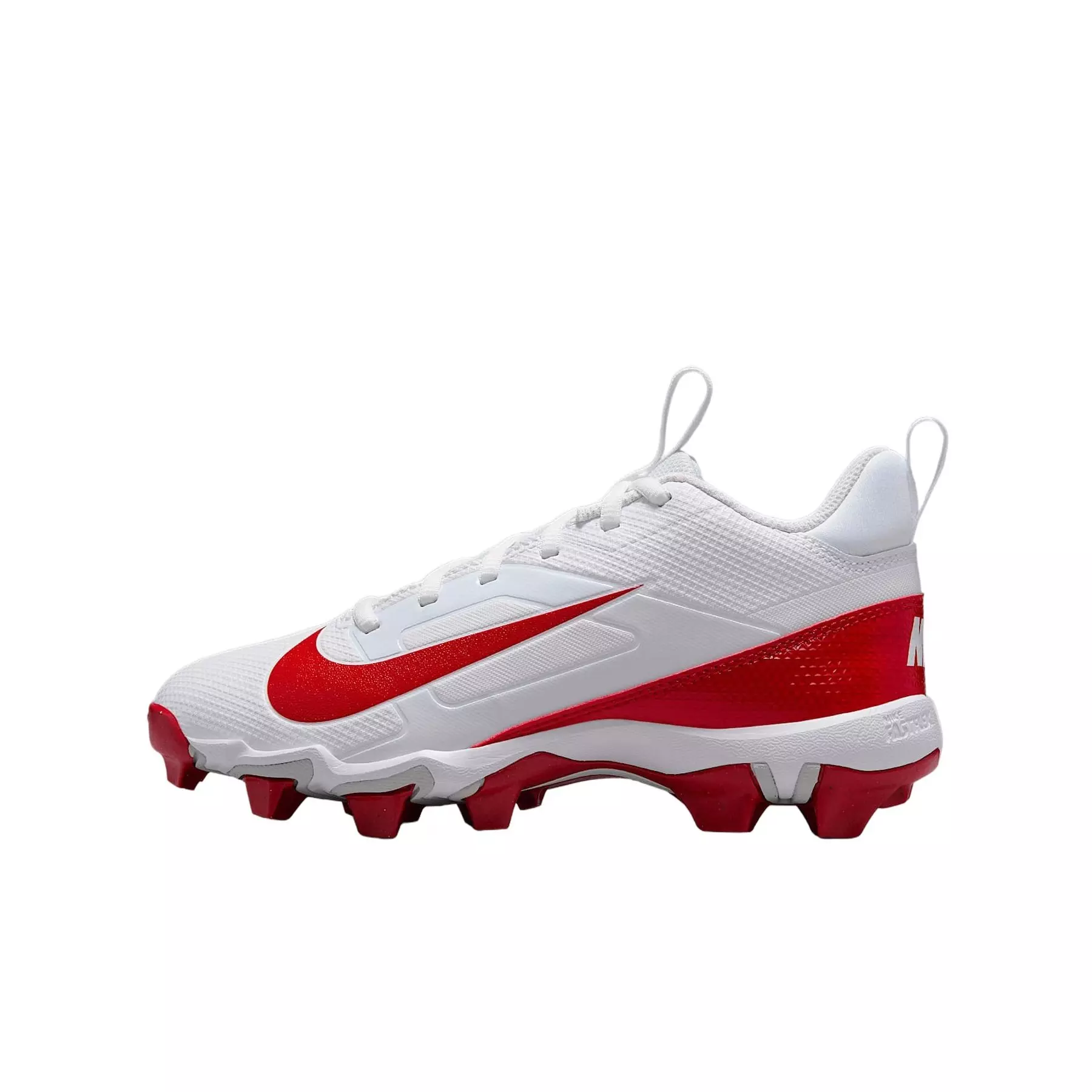 Nike Alpha Menace 4 Shark "White/University Red/Photon Dust" Grade School Boys' Football Cleat - WHITE/RED/DUST/RED