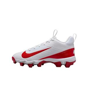 Nike Alpha Menace 4 Shark "White/University Red/Photon Dust" Grade School Boys' Football Cleat