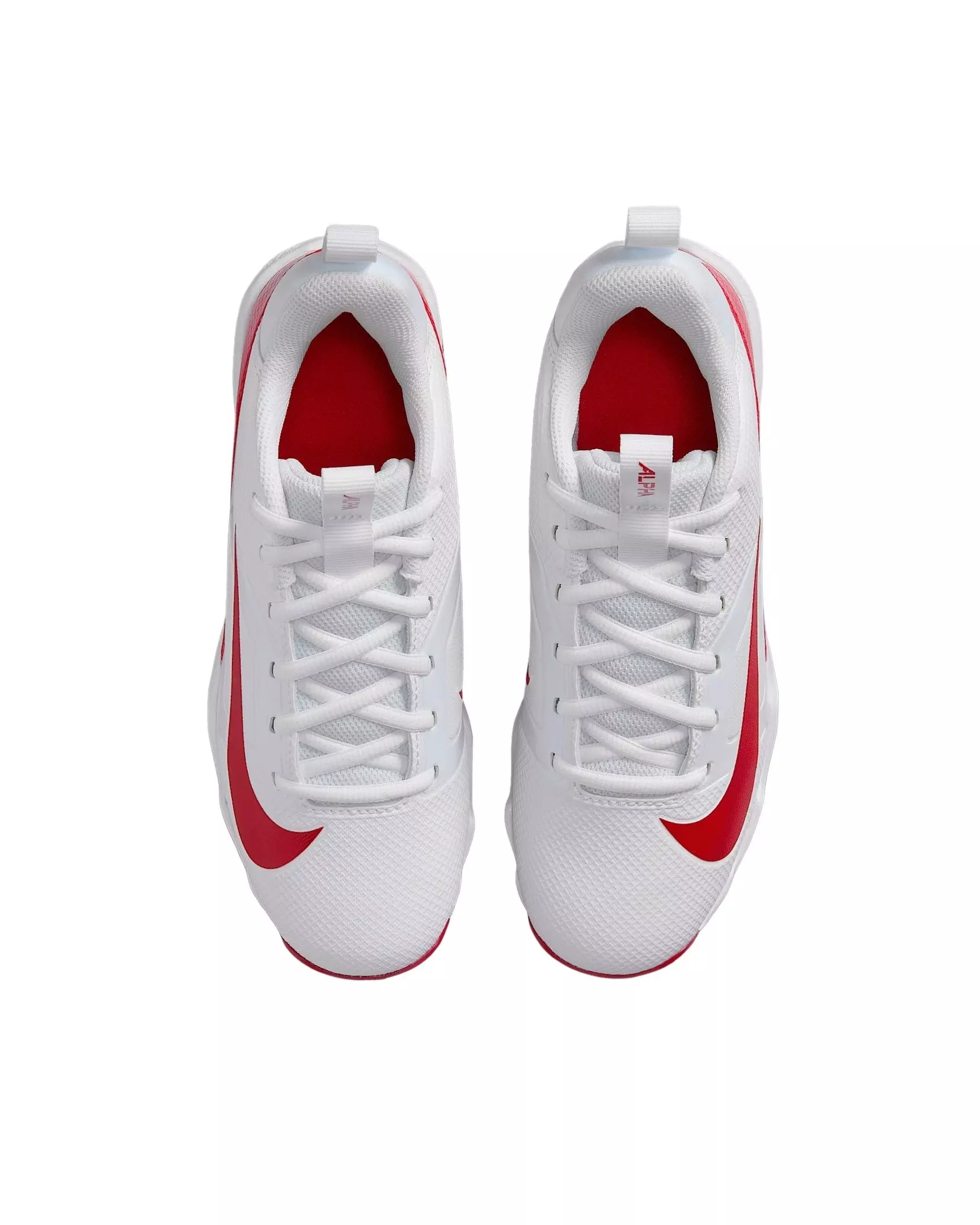 Nike Alpha Menace 4 Shark "White/University Red/Photon Dust" Grade School Boys' Football Cleat - WHITE/RED/DUST/RED
