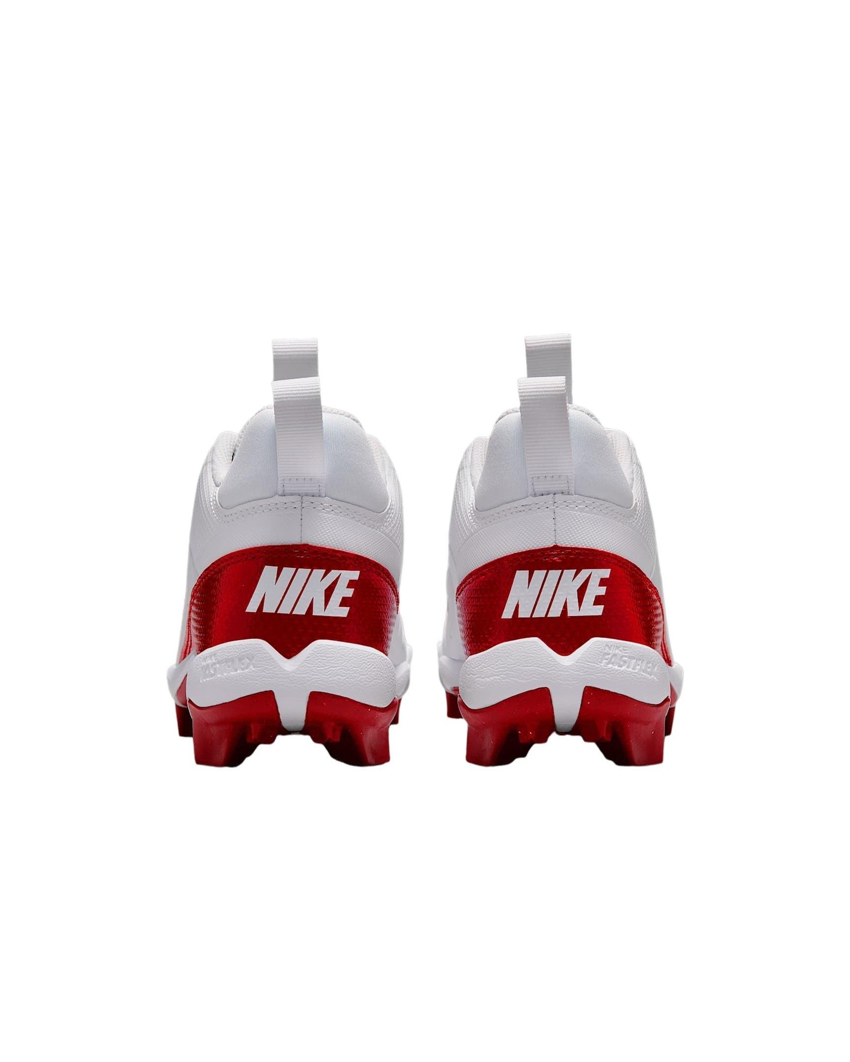 Nike Alpha Menace 4 Shark Grade School Boys' "White/University Red/Photon Dust" Football Cleat