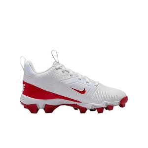 Nike Alpha Menace 4 Shark "White/University Red/Photon Dust" Grade School Boys' Football Cleat