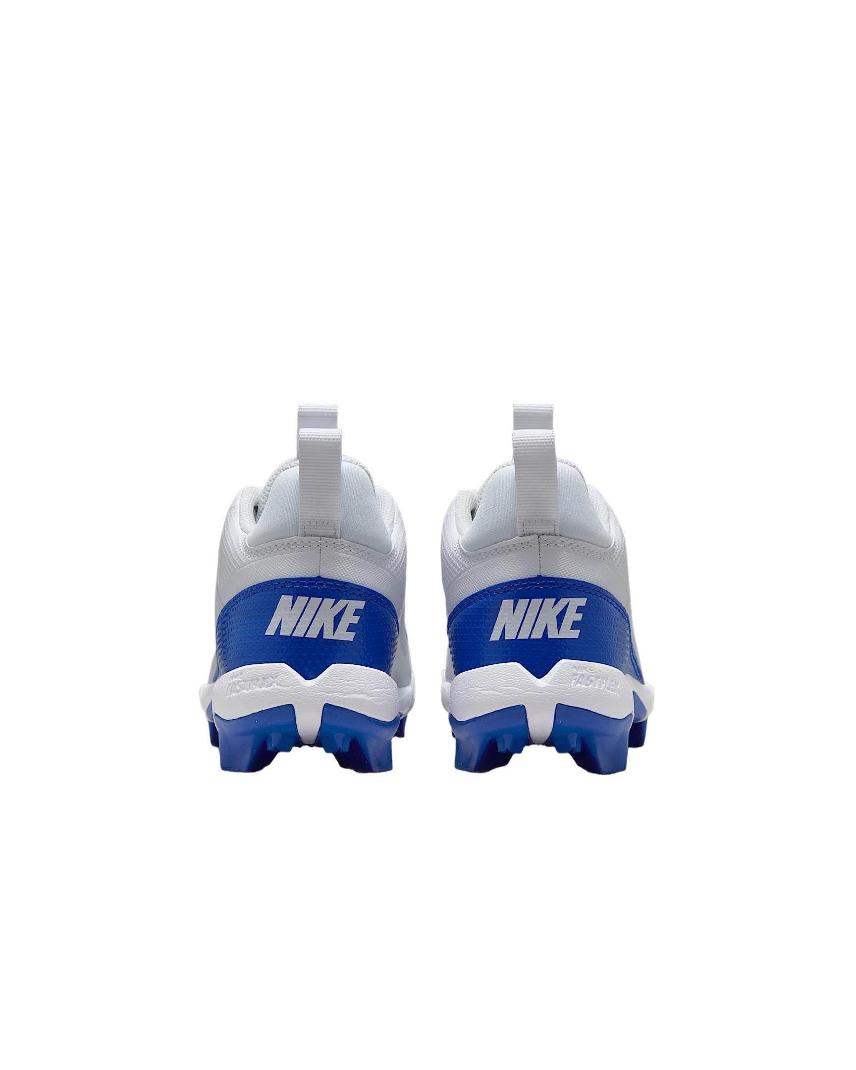 Nike Alpha Menace 4 Shark Grade School Boys' "White/Hyper Royal/Photon Dust" Football Cleat
