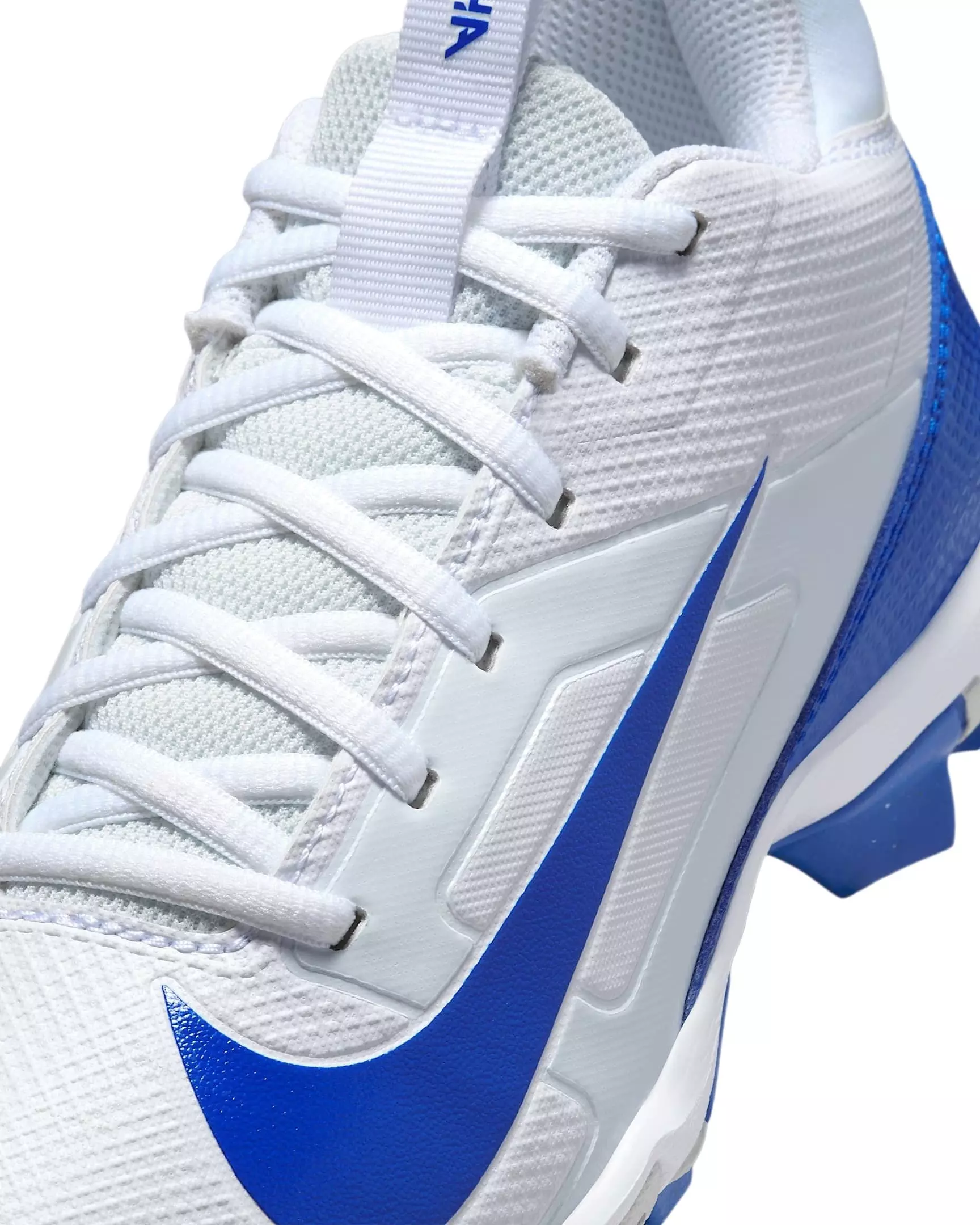 Nike Alpha Menace 4 Shark "White/Hyper Royal/Photon Dust" Grade School Boys' Football Cleat - WHITE/ROYAL/DUST/ROYAL