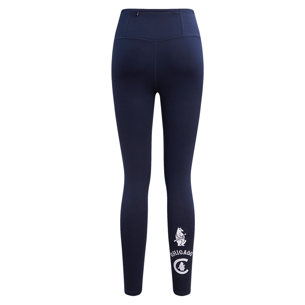 Pro Standard Women's MLB Chicago Cubs Retro Classic Jersey Leggings - Navy - NAVY Thumbnail View 2