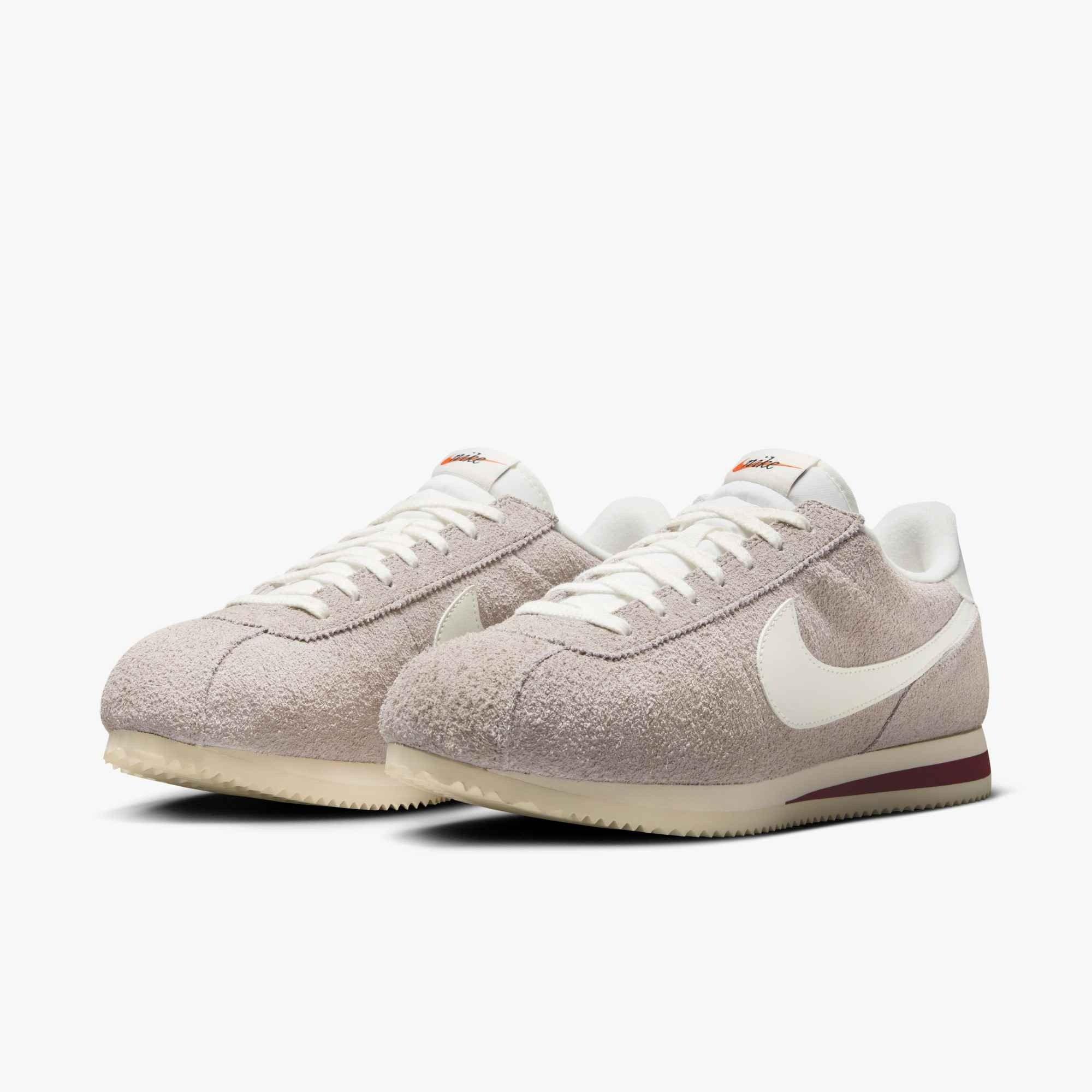Nike Cortez SE Suede "College Grey/Dark Team Red/Coconut Milk/Sail" Men's Shoe - GREY/DK RED/MILK/SAIL Thumbnail View 4