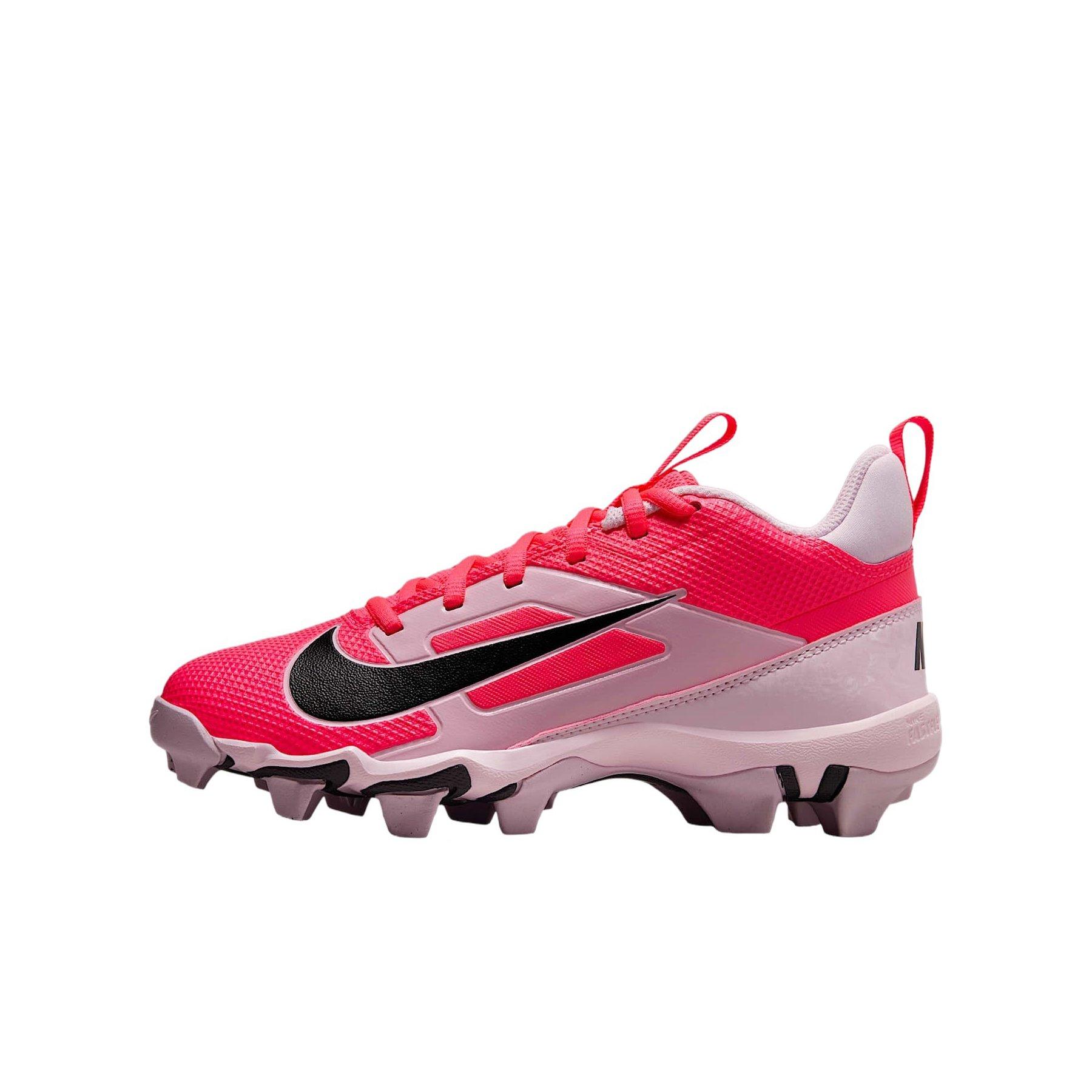 Nike Alpha Menace 4 Shark Grade School Boys' "Racer Pink/Pink Foam/Dark Smoke Grey" Football Cleat