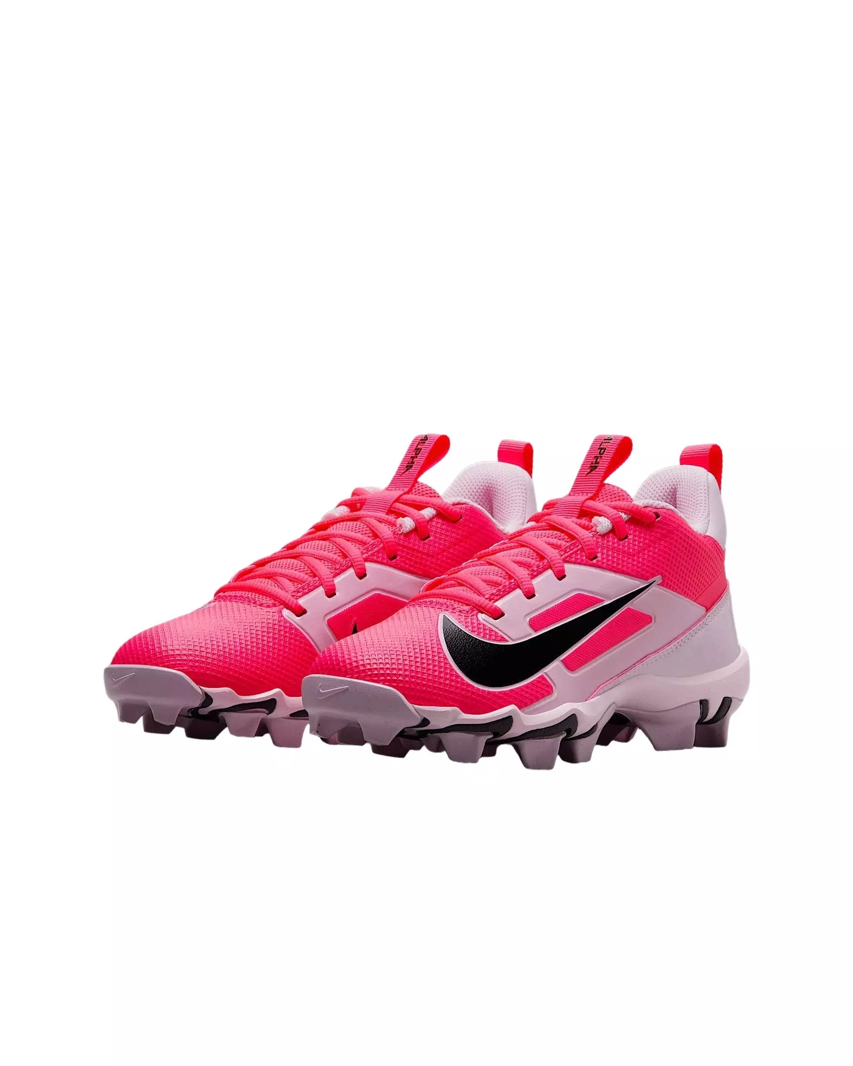 Nike Alpha Menace 4 Shark "Racer Pink/Pink Foam/Dark Smoke Grey" Grade School Boys' Football Cleat - PINK/PINK/DK GREY/DK GREY