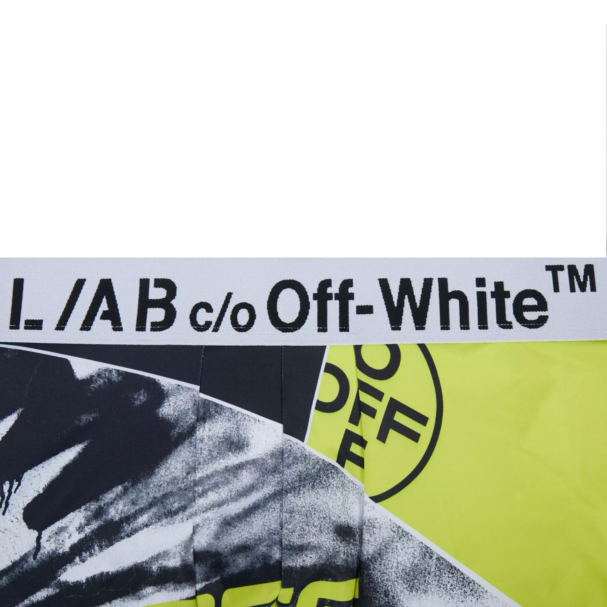 L/AB c/o Off-White Men's Arrows Racing All Over Print Boxer Brief - Black/White - BLACK/WHITE