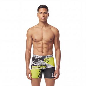 L/AB c/o Off-White Men's Arrows Racing All Over Print Boxer Brief - Black/White - BLACK/WHITE