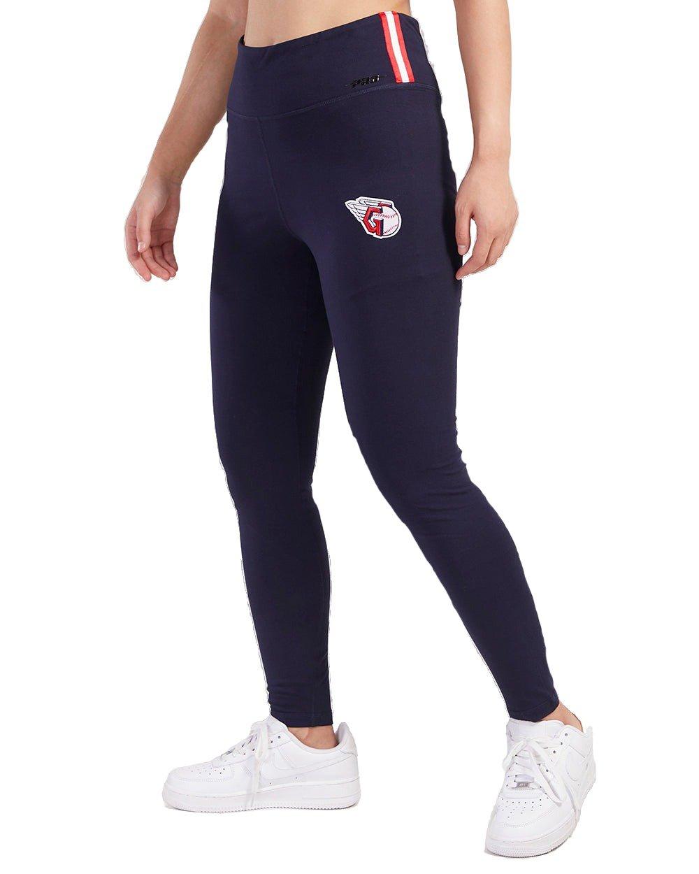Pro Standard Women's MLB Cleveland Guardians Retro Classic Jersey Leggings - Navy - NAVY Thumbnail View 1