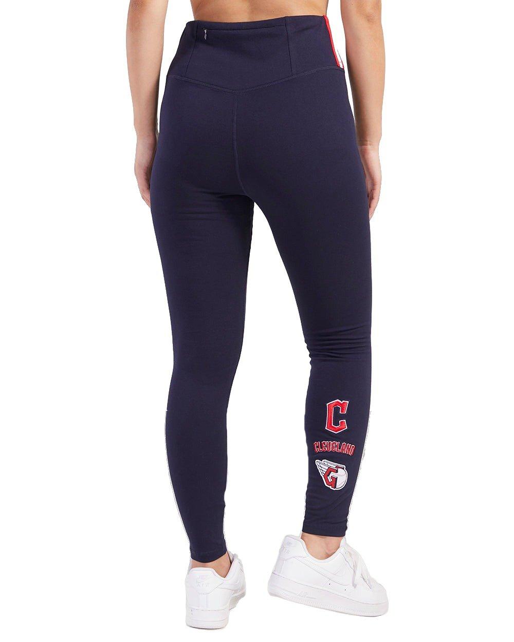 Pro Standard Women's MLB Cleveland Guardians Retro Classic Jersey Leggings - Navy - NAVY Thumbnail View 2