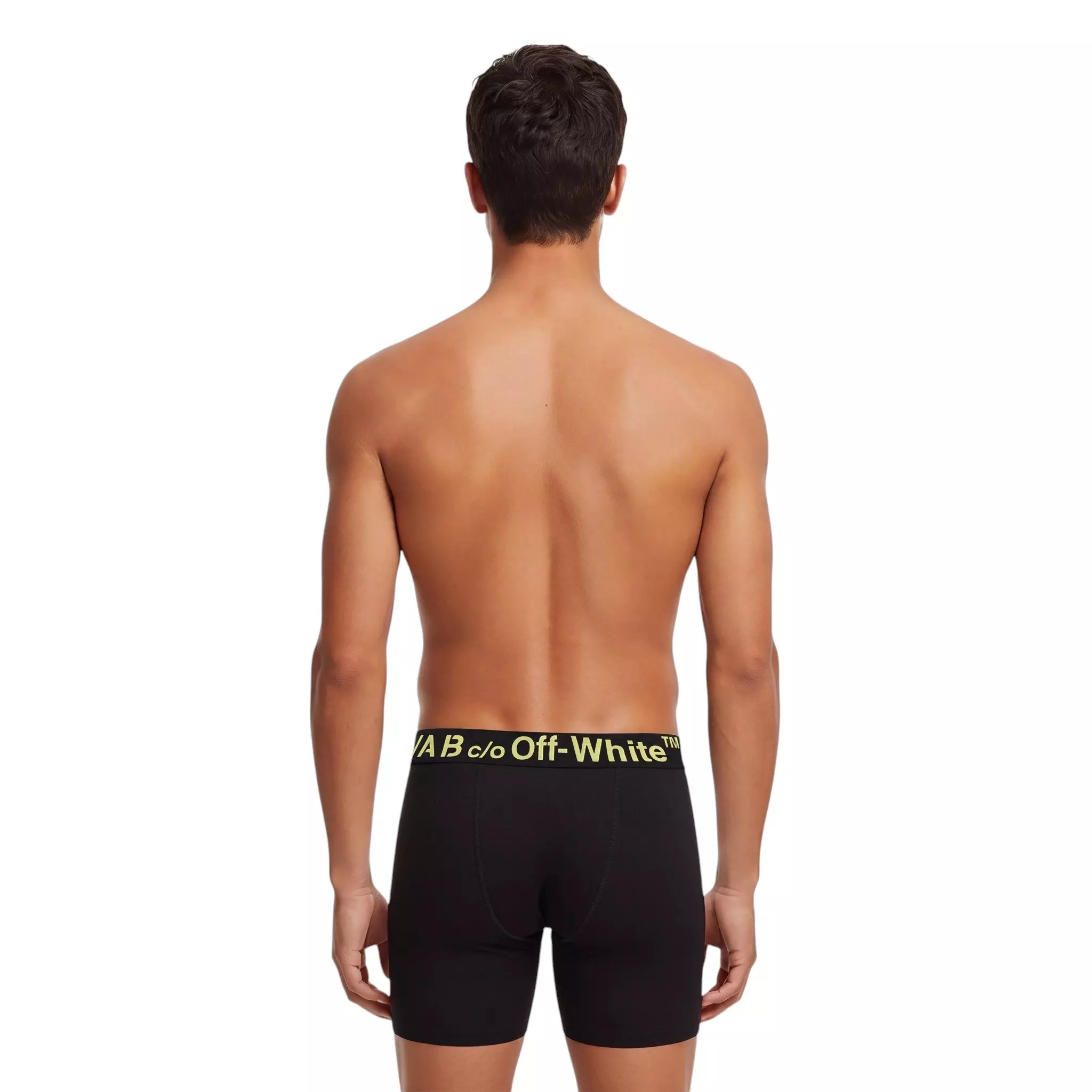 L/AB c/o Off-White Men's Belt Printed Boxer Brief - Black - BLACK