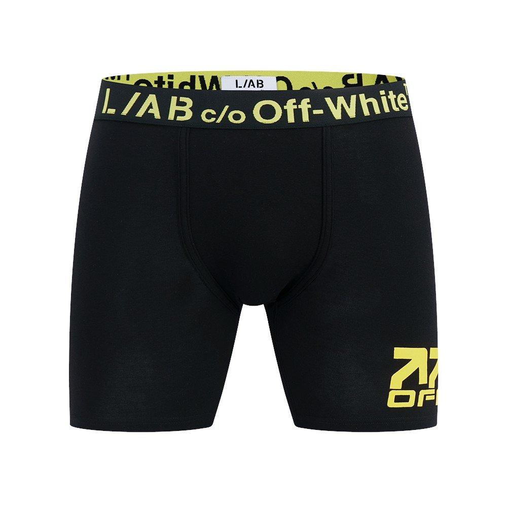 L/AB c/o Off-White Men's Belt Printed Boxer Brief - Black - BLACK