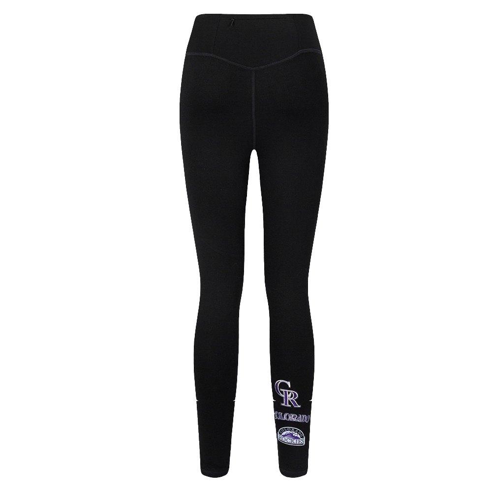 Pro Standard Women's MLB Colorado Rockies Retro Classic Jersey Leggings - Black - BLACK Thumbnail View 2