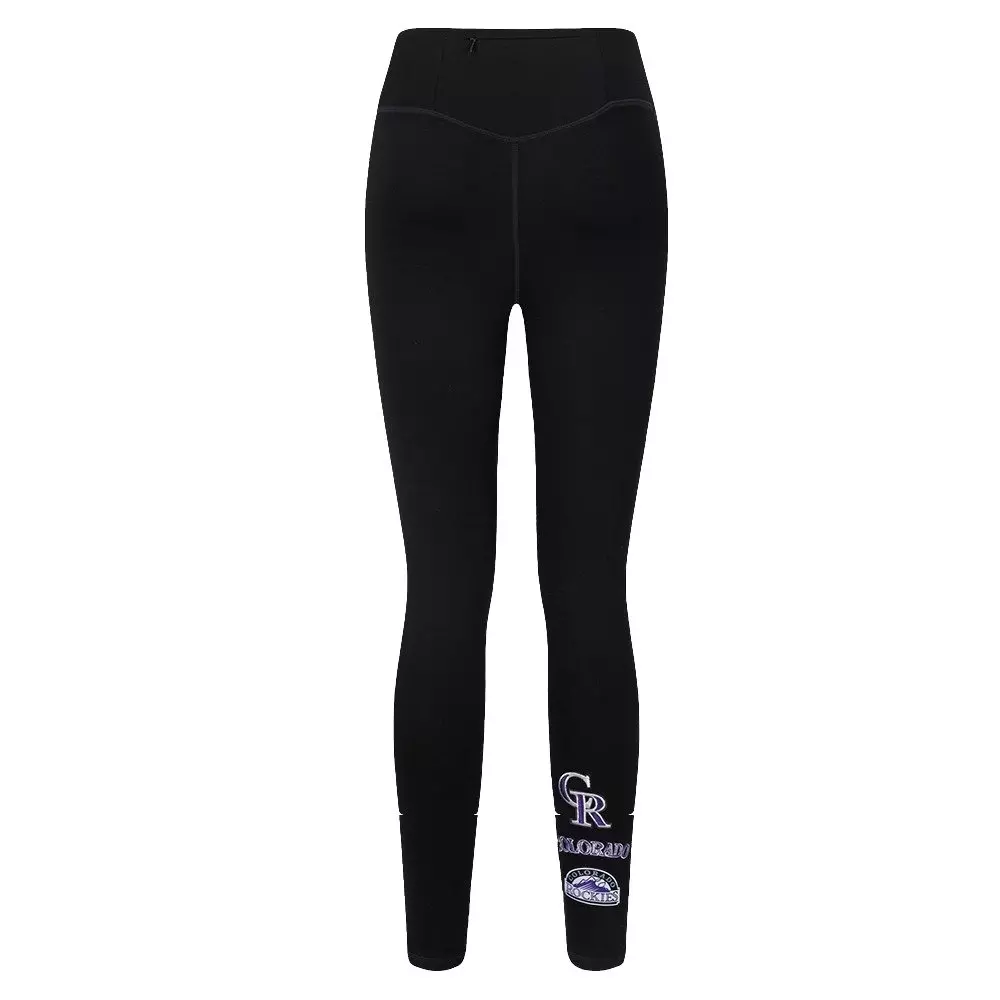 Pro Standard Women's MLB Colorado Rockies Retro Classic Jersey Leggings - Black - BLACK