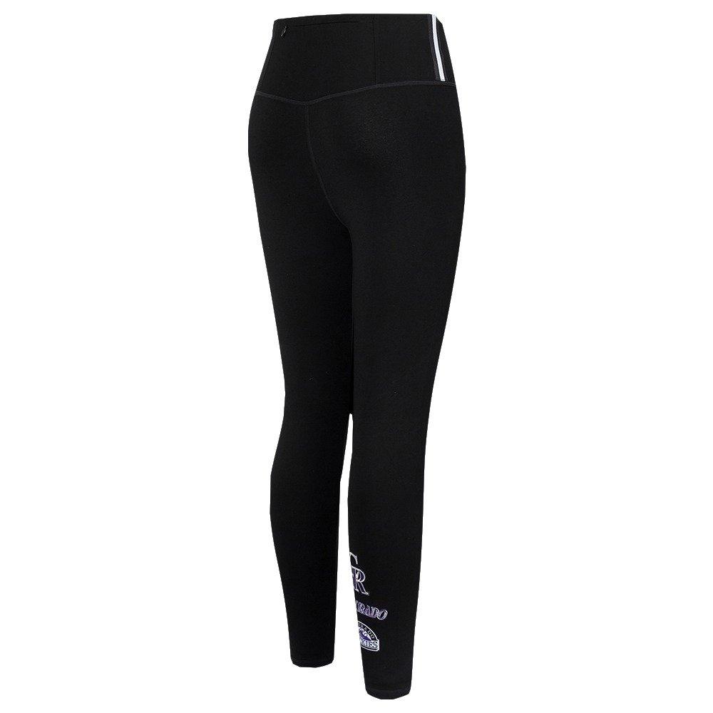 Pro Standard Women's MLB Colorado Rockies Retro Classic Jersey Leggings - Black - BLACK Thumbnail View 4