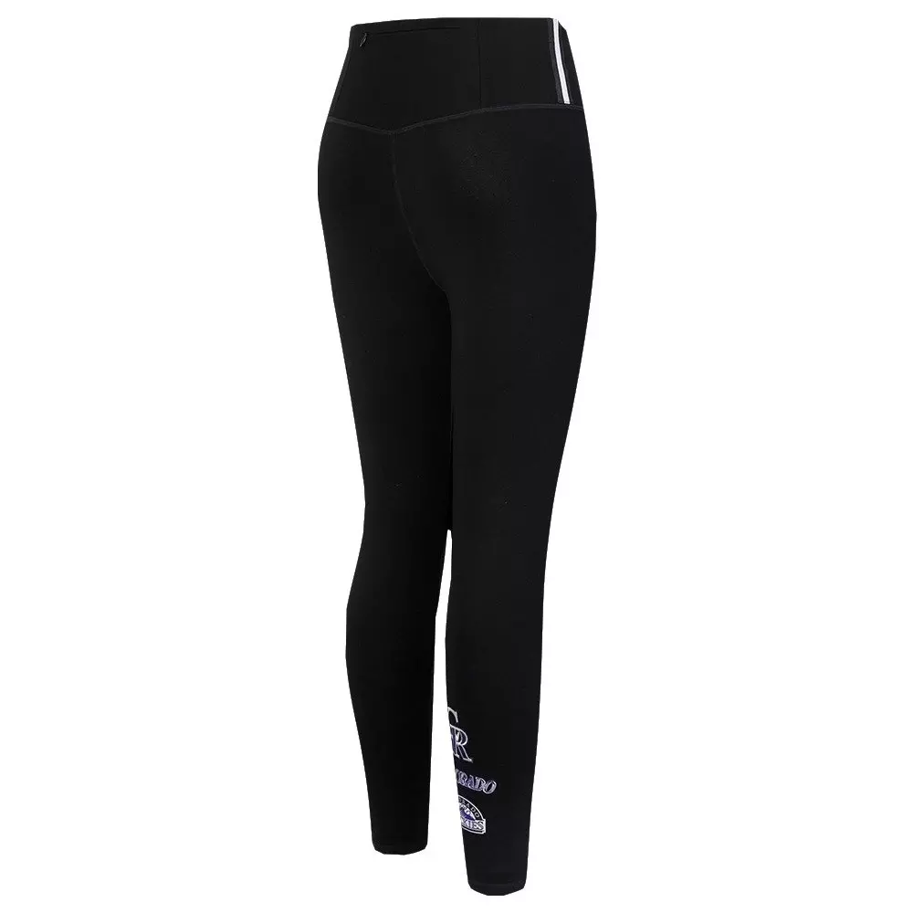 Pro Standard Women's MLB Colorado Rockies Retro Classic Jersey Leggings - Black - BLACK