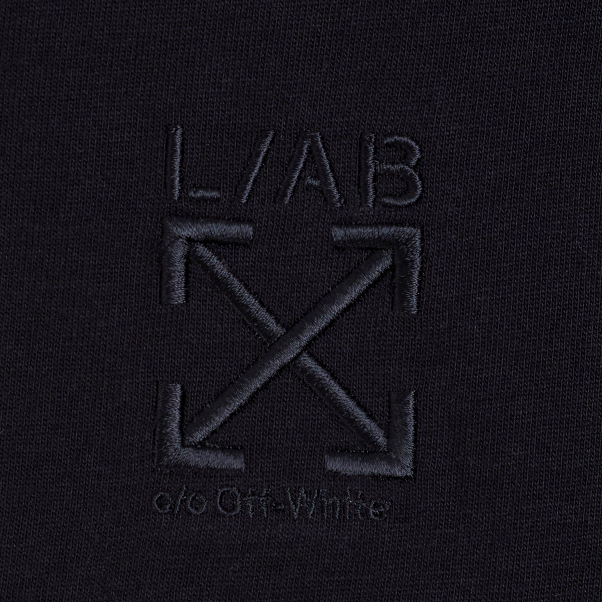L/AB c/o Off-White Men's Short Sleeve Crewneck Undershirt (3 Pack) - Black - BLACK