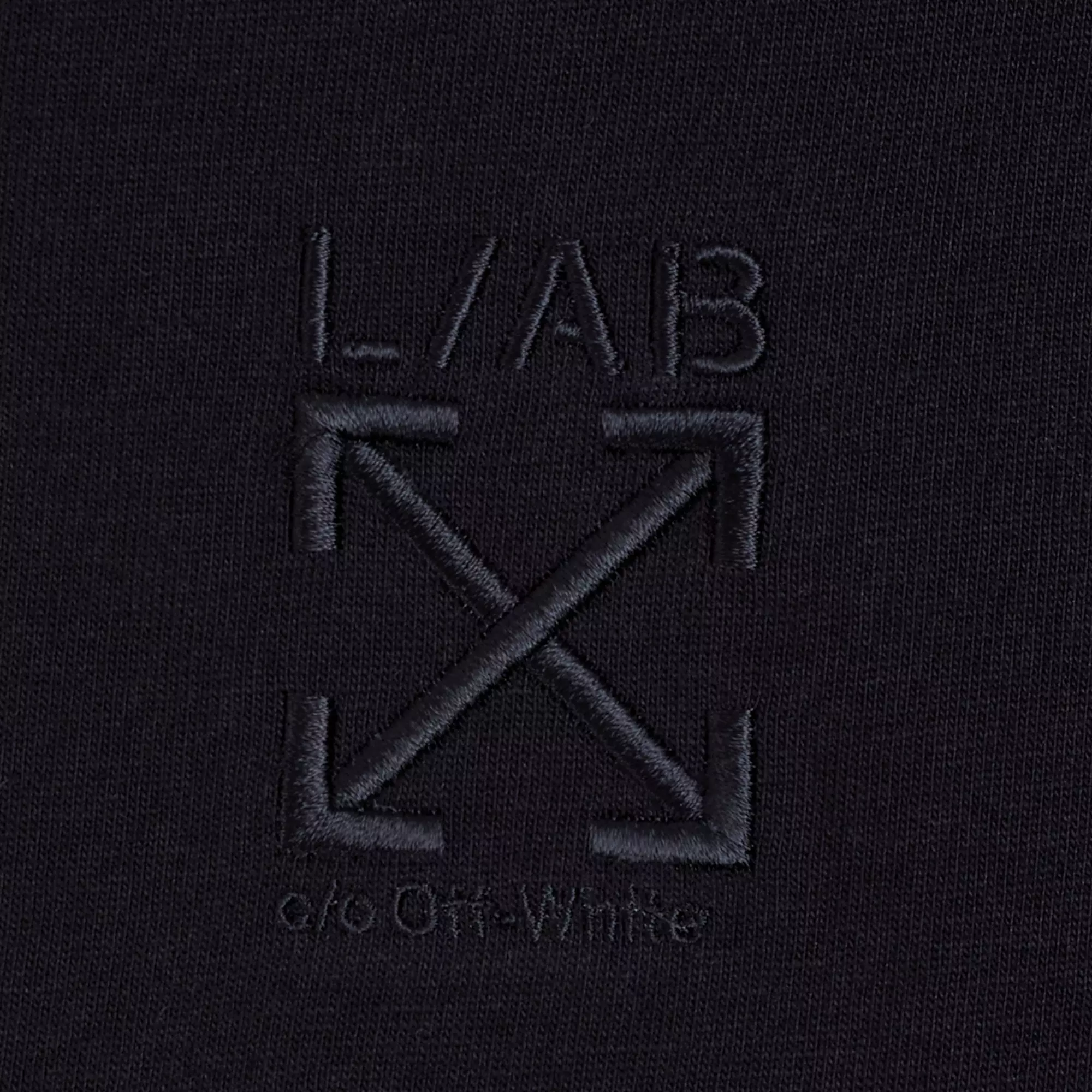 L/AB c/o Off-White Men's Short Sleeve Crewneck Undershirt (3 Pack) - Black - BLACK