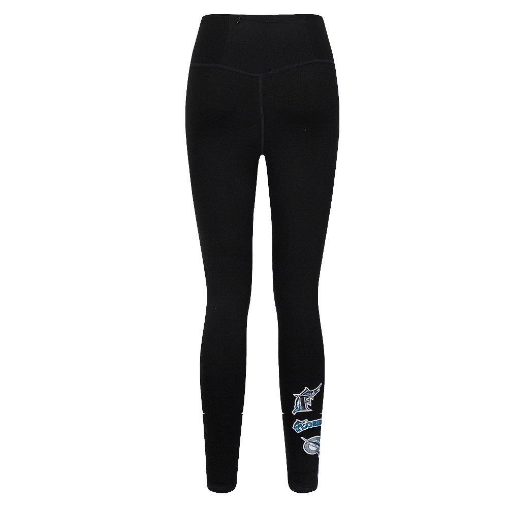 Pro Standard Women's MLB Miami Marlins Retro Classic Jersey Leggings - Black - BLACK Thumbnail View 2
