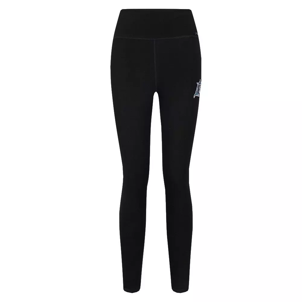 Pro Standard Women's MLB Miami Marlins Retro Classic Jersey Leggings - Black - BLACK