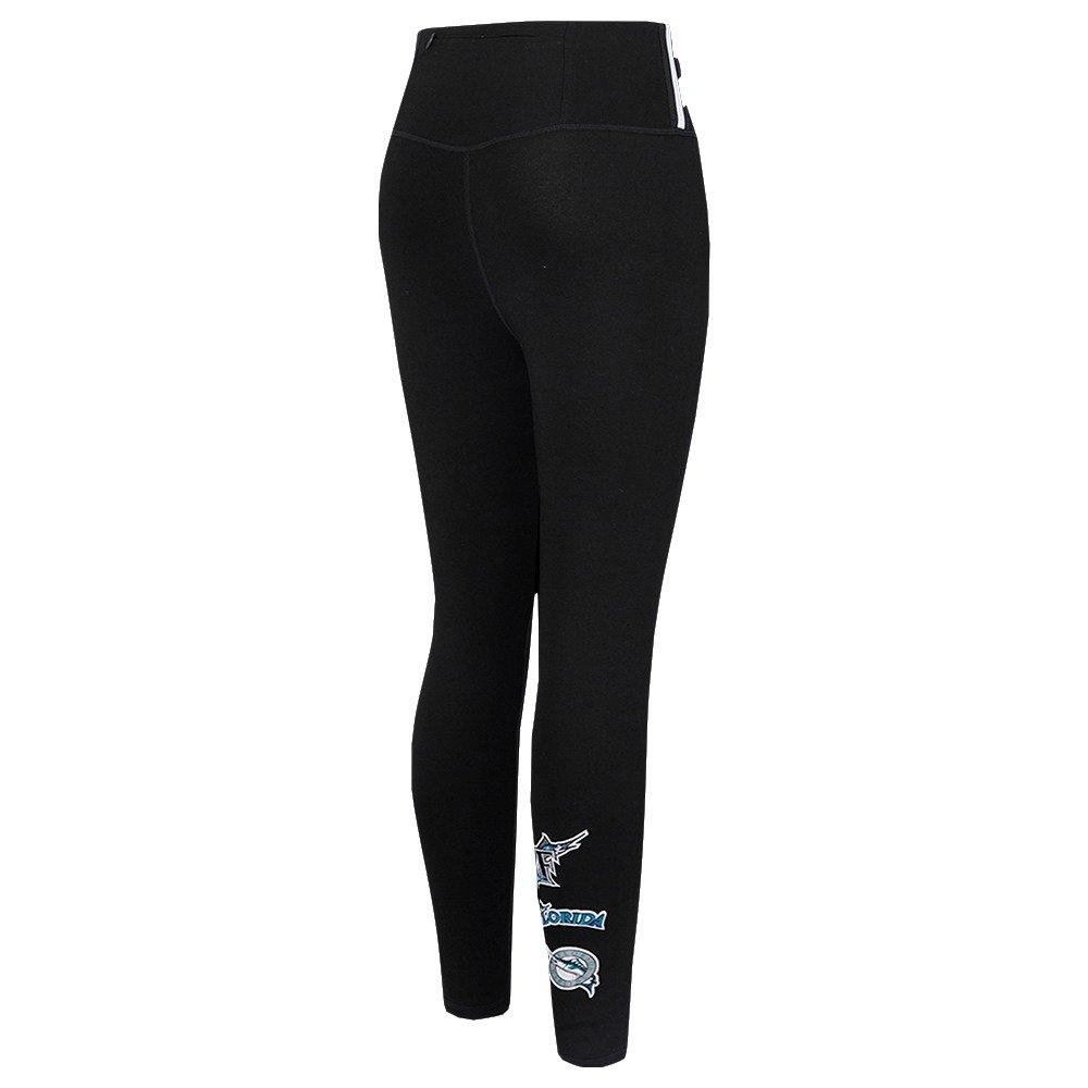 Pro Standard Women's MLB Miami Marlins Retro Classic Jersey Leggings - Black - BLACK Thumbnail View 4