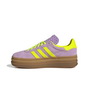 adidas Originals Gazelle Bold "Powder Plum/Solar Yellow/Gold Metallic" Women's Shoe