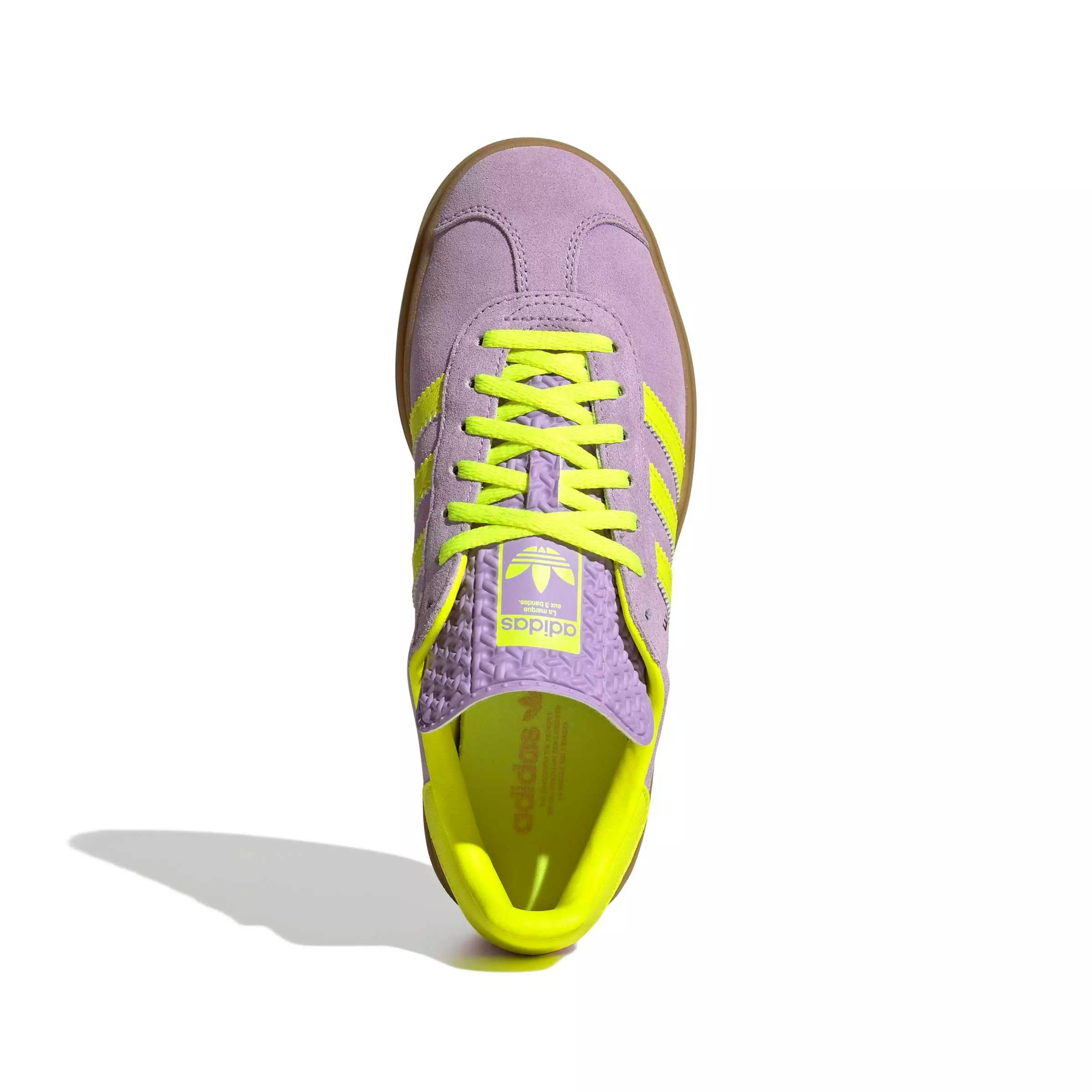 adidas Originals Gazelle Bold "Powder Plum/Solar Yellow/Gold Metallic" Women's Shoe - PLUM/YELLOW/GOLD