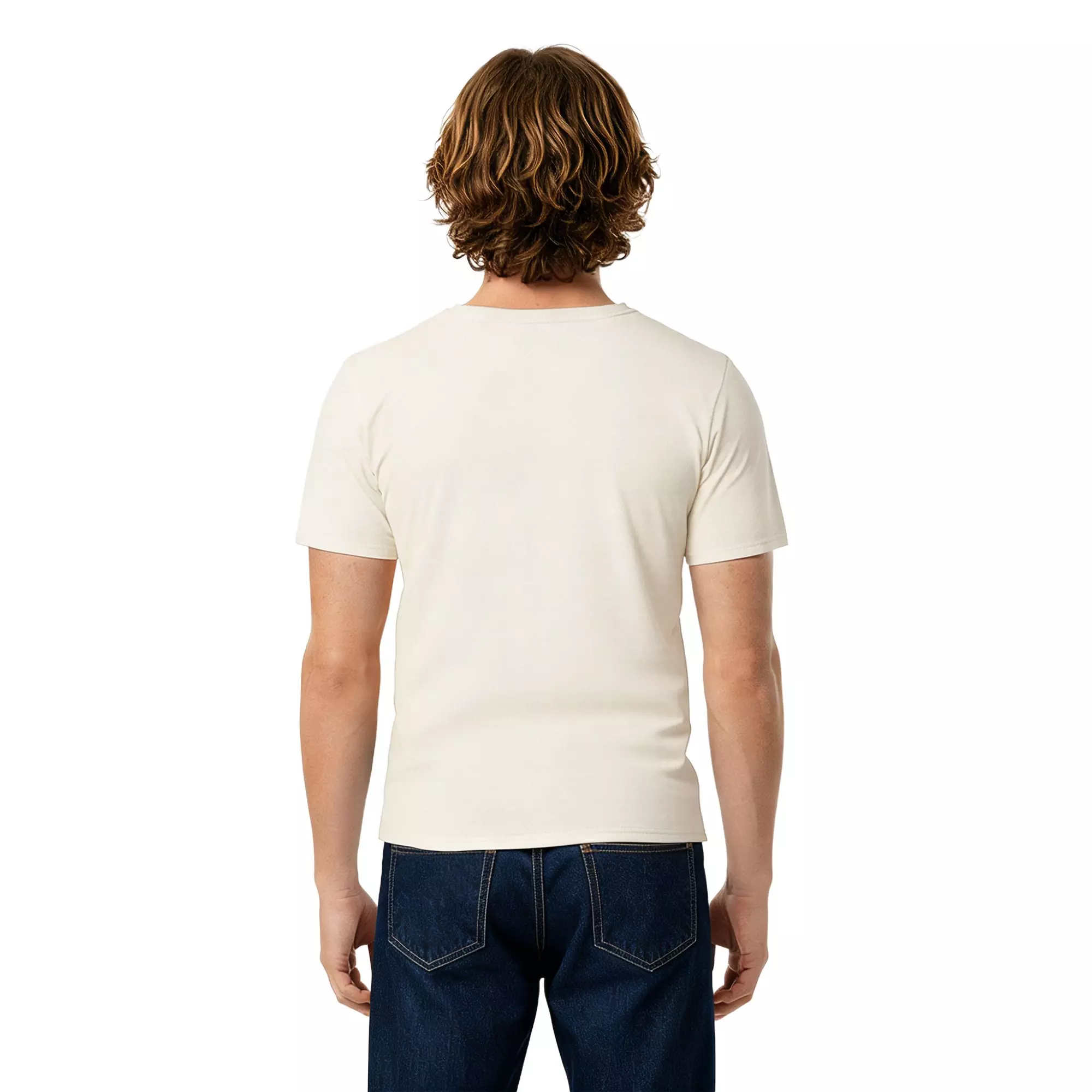 L/AB c/o Off-White Men's Short Sleeve Crewneck Undershirt (3 Pack) - Marshmallow/Birch/Grey - MARSHMALLOW/BIRCH/GREY