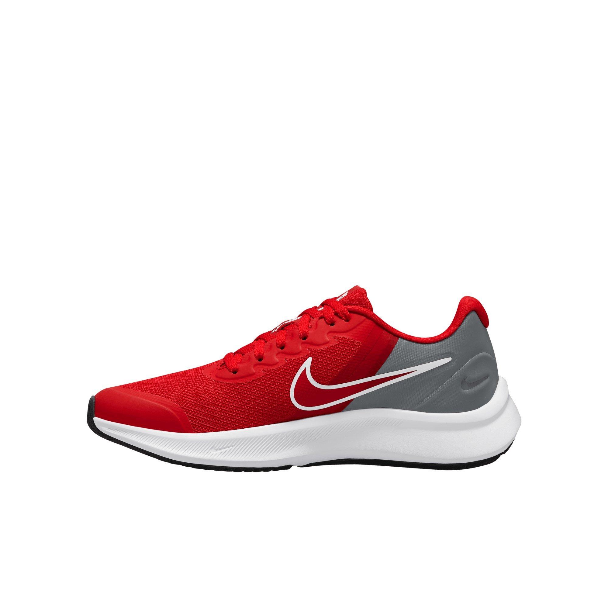 Nike Star Runner 3 Grade School Girls' "University Red/Smoke Grey" Running Shoe