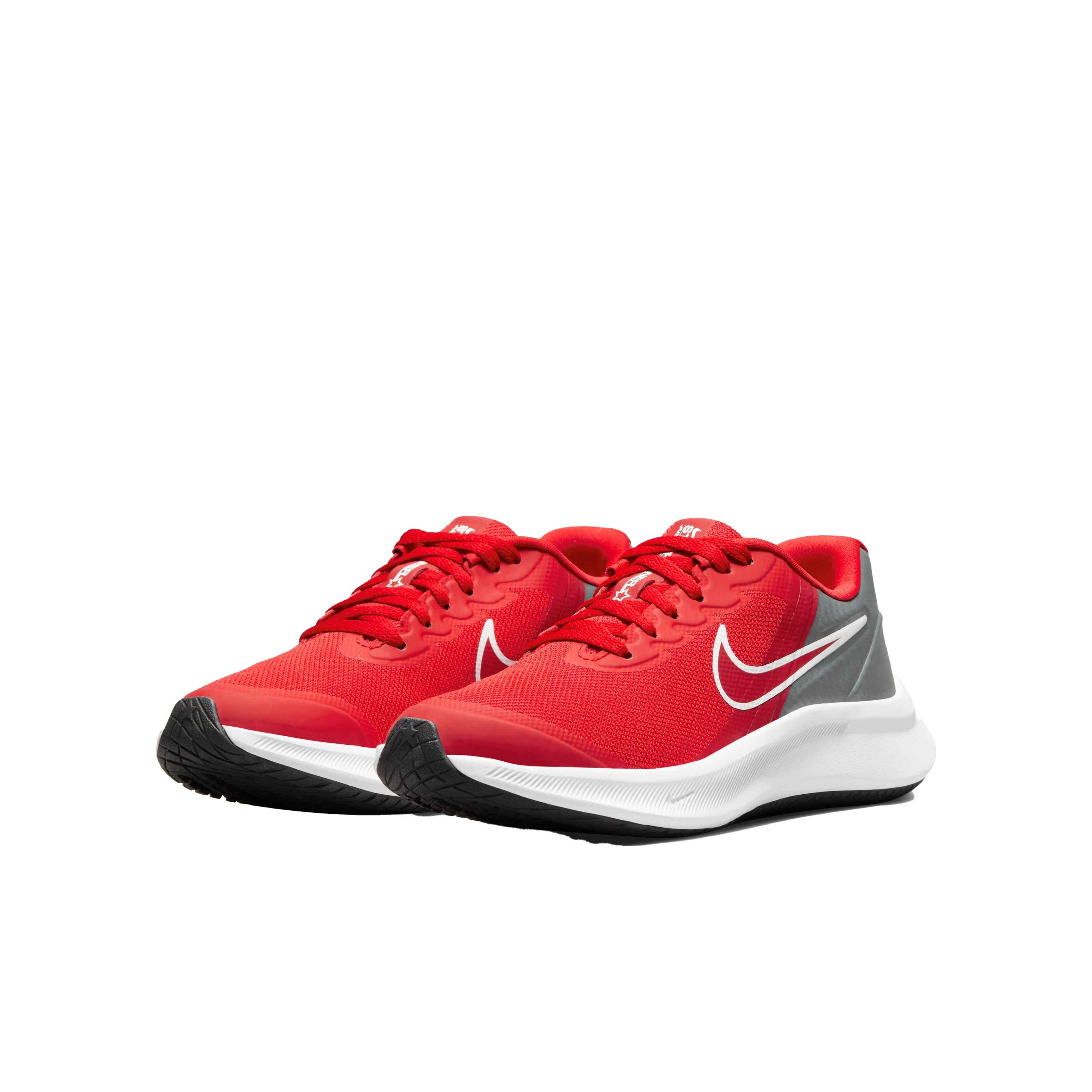 Nike Star Runner 3 Grade School Girls' "University Red/Smoke Grey" Running Shoe