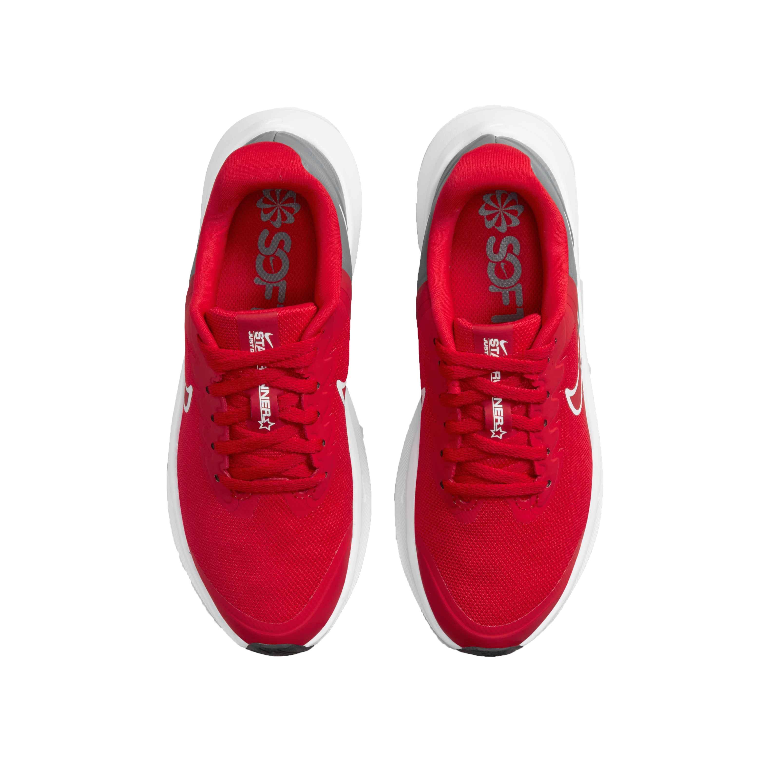 Nike Star Runner 3 Grade School Girls' "University Red/Smoke Grey" Running Shoe