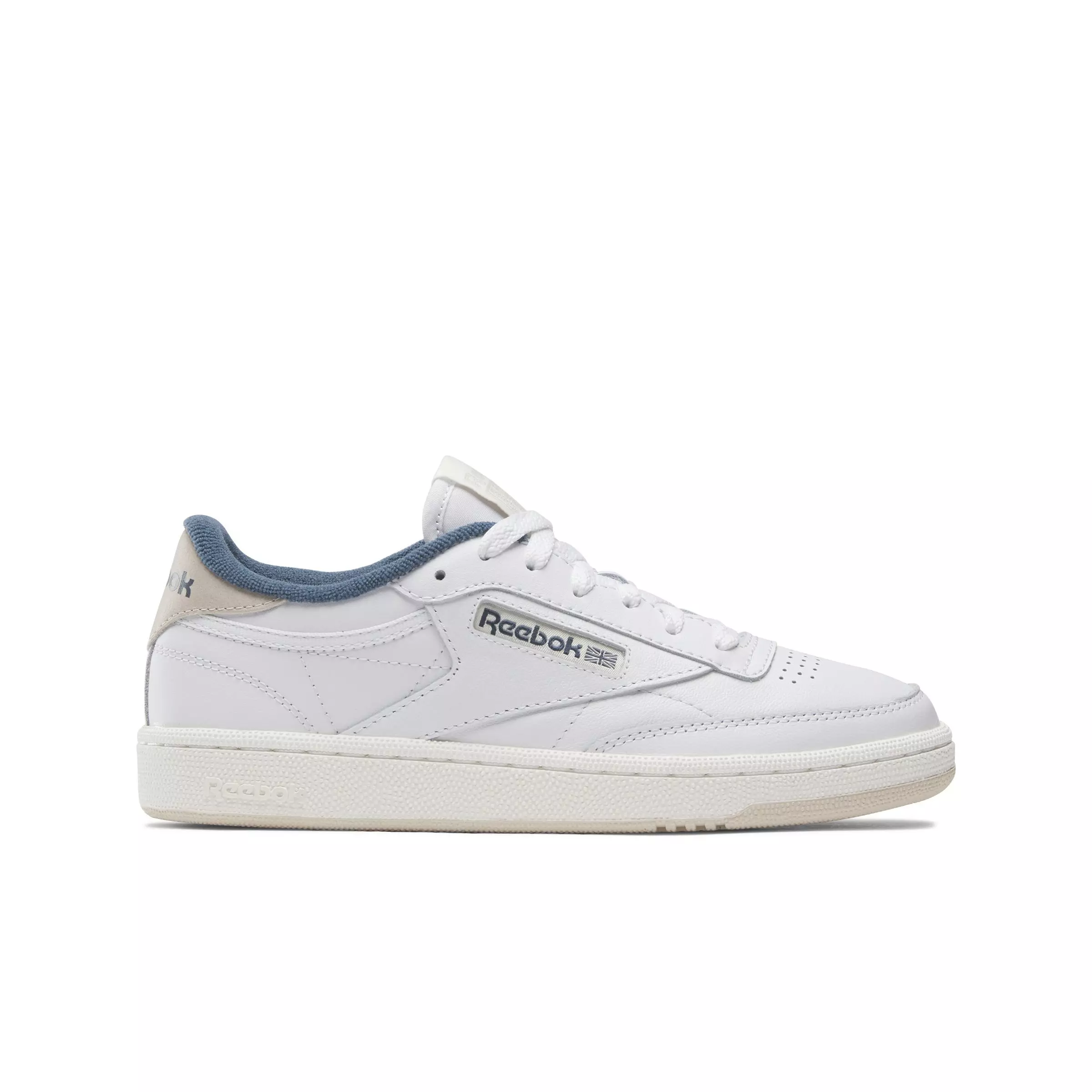 Reebok Club C 85 "White/Hoops Blue/Stucco" Women's Shoe - WHITE/BLUE/STUCCO