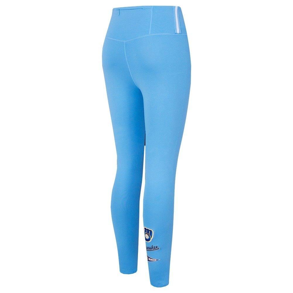 Pro Standard Women's MLB Milwaukee Brewers Retro Classic Jersey Leggings - University Blue - UNIVERSITY BLUE Thumbnail View 4